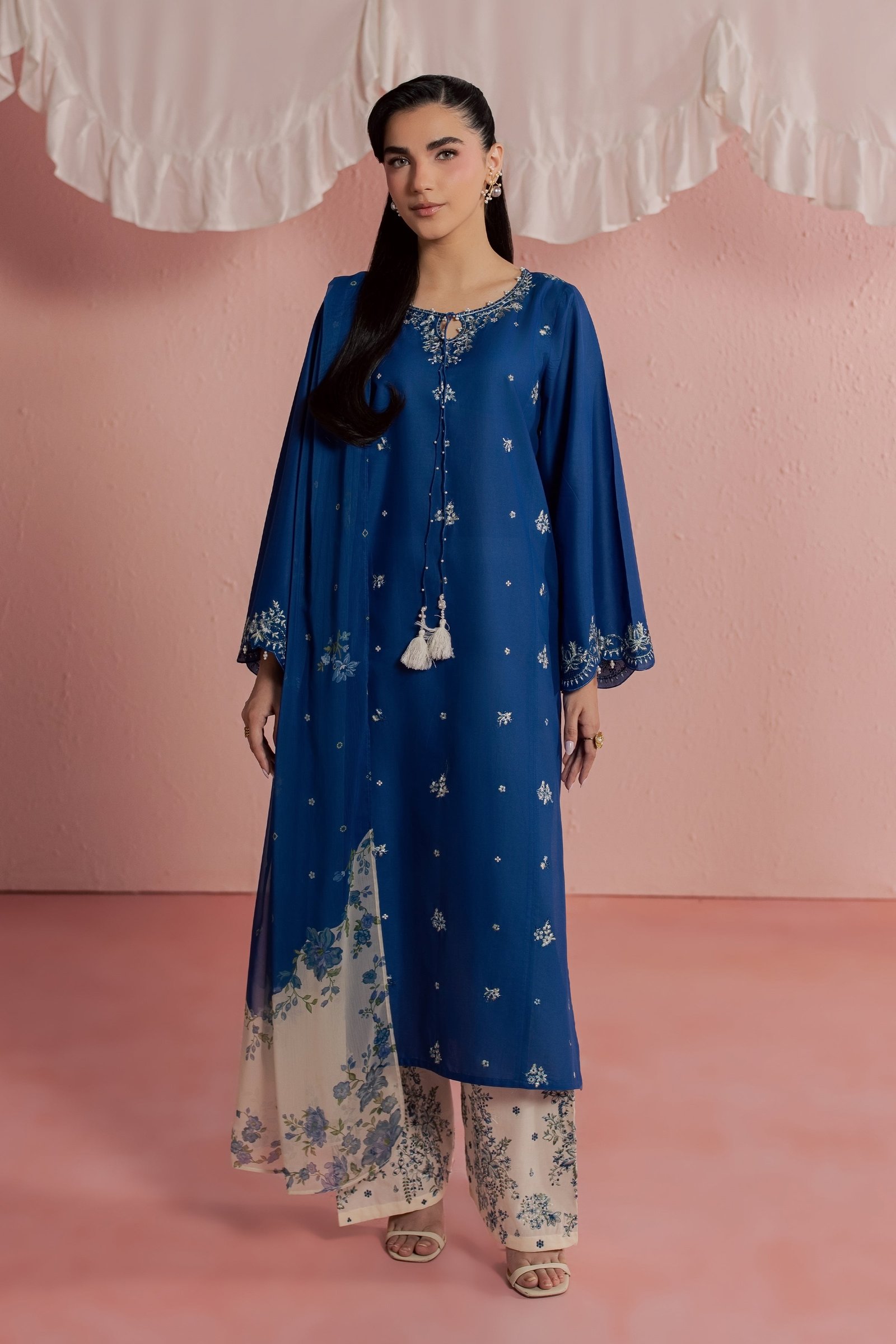 Limgos Denim 3Pc - Embroidered Lawn Dress BATIKSS26 BATIK XS / Limoges / Pima Lawn-S / Limoges / Pima Lawn-M / Limoges / Pima Lawn-L / Limoges / Pima Lawn-XL / Limoges / Pima Lawn