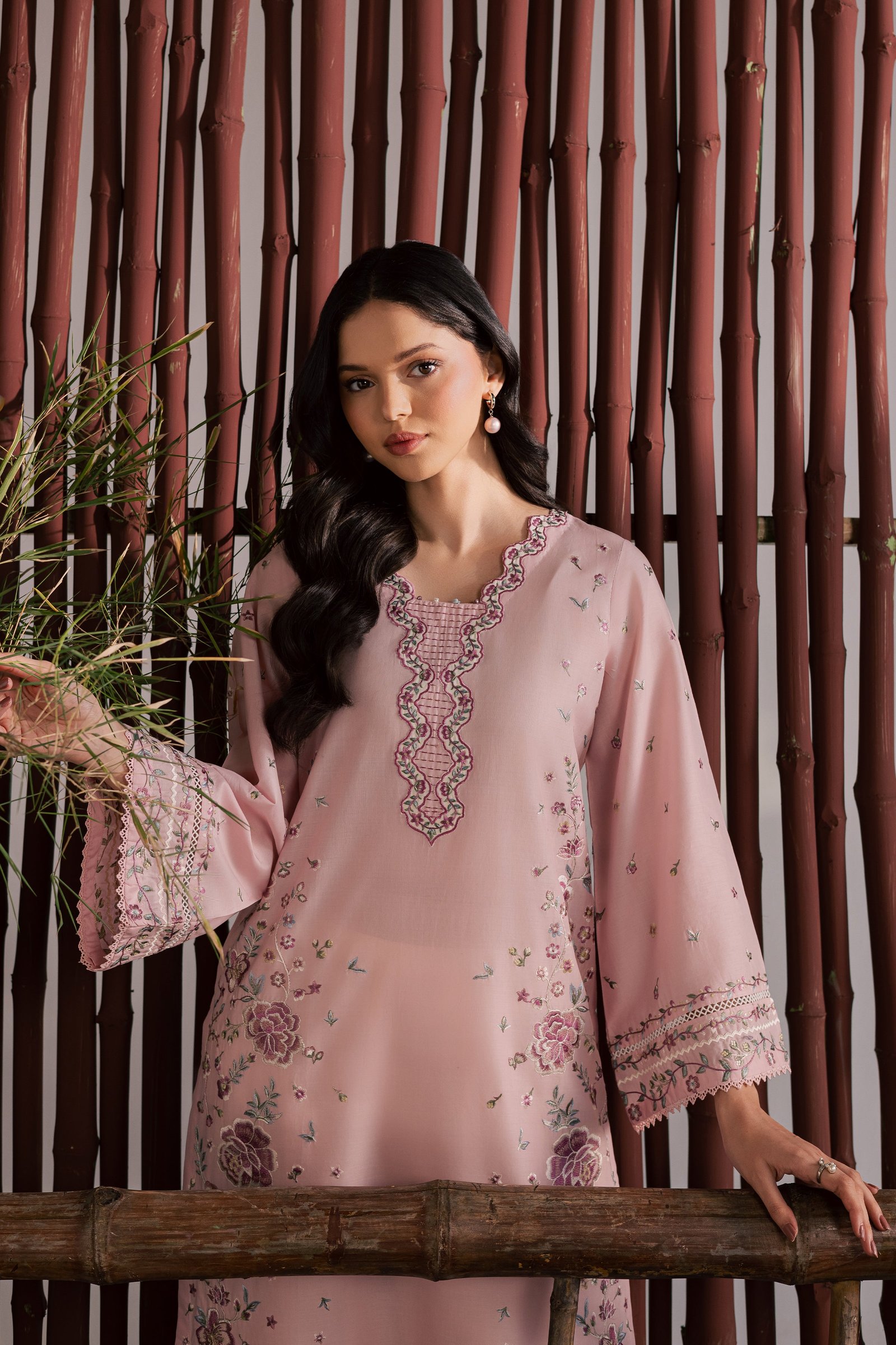 Mallow 2Pc - Embroidered Lawn Dress EverydayEdit26 BATIK XS / Powder Pink / Pima Lawn-S / Powder Pink / Pima Lawn-M / Powder Pink / Pima Lawn-L / Powder Pink / Pima Lawn-XL / Powder Pink / Pima Lawn