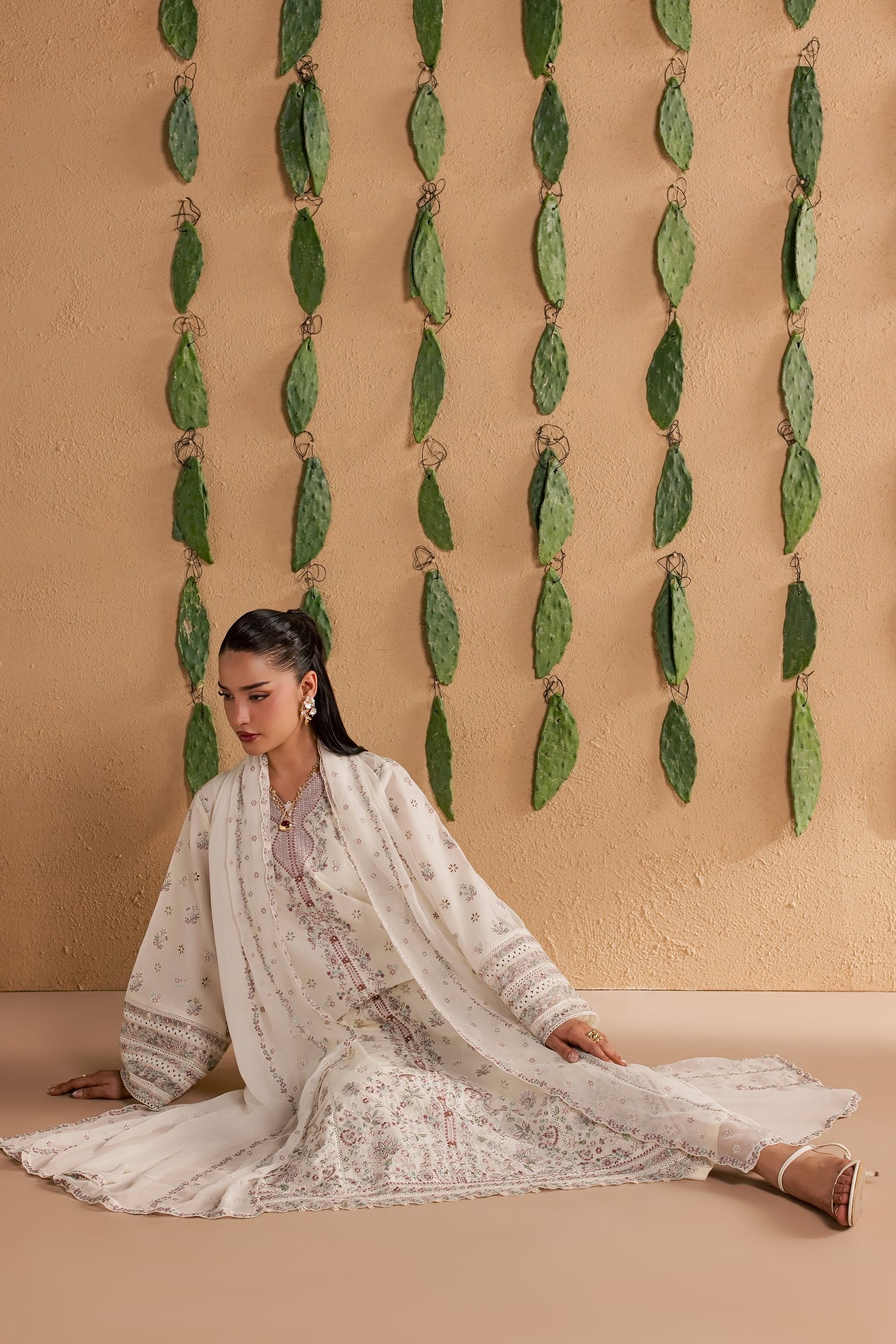  Manon 3Pc - Luxury Embroidered Lawn BATIKSS26  BATIK   XS / Eggnog / Pima Lawn-S / Eggnog / Pima Lawn-M / Eggnog / Pima Lawn-L / Eggnog / Pima Lawn-XL / Eggnog / Pima Lawn