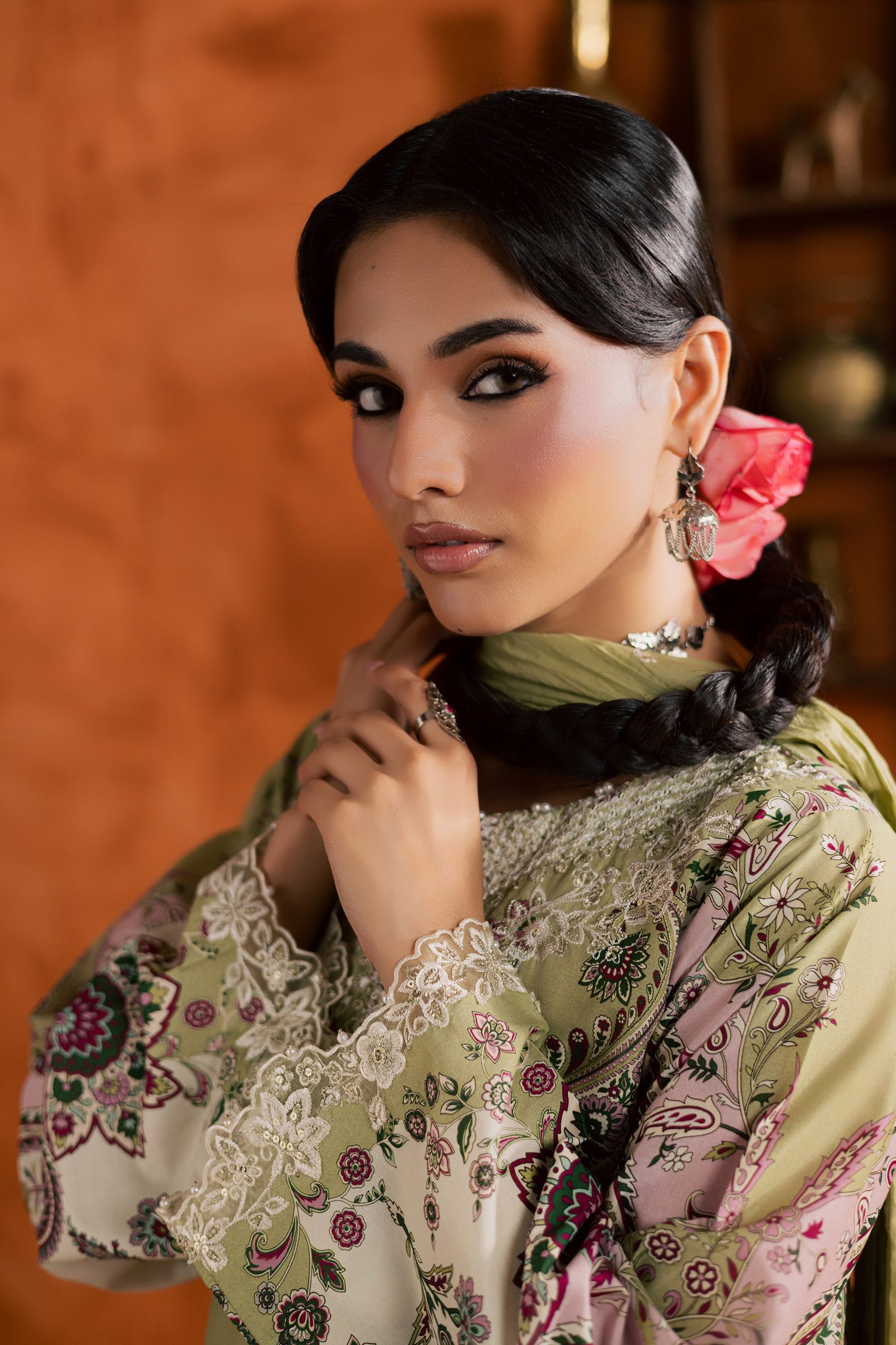  Margot 3Pc - Printed Lawn Dress BATIKEID2026  BATIK   XS / Green / Lawn-S / Green / Lawn-M / Green / Lawn-L / Green / Lawn-XL / Green / Lawn