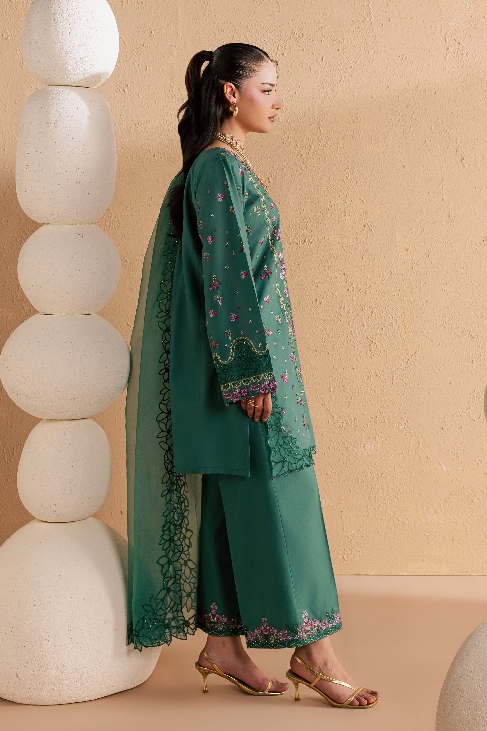 Marvi 3Pc - Festive Embroidered Lawn BATIKSS26 BATIK XS / Antique Green / Pima Lawn-S / Antique Green / Pima Lawn-M / Antique Green / Pima Lawn-L / Antique Green / Pima Lawn-XL / Antique Green / Pima Lawn