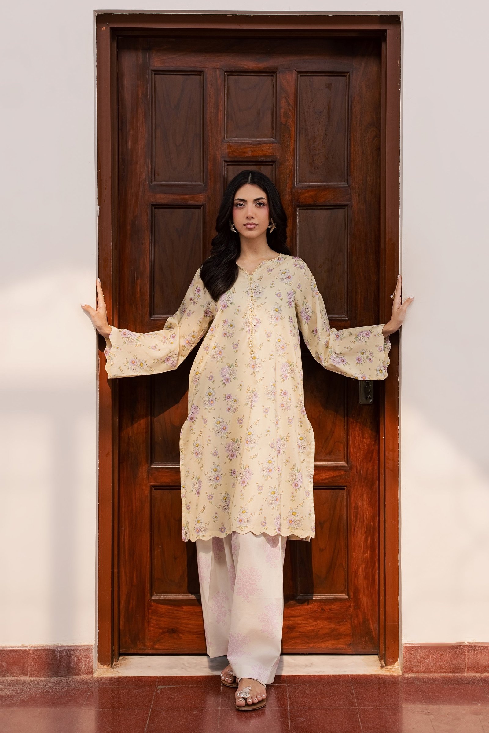 Minho 2Pc - Printed Lawn Dress BATIKSS26 BATIK XS / Yellow / Lawn-S / Yellow / Lawn-M / Yellow / Lawn-L / Yellow / Lawn-XL / Yellow / Lawn