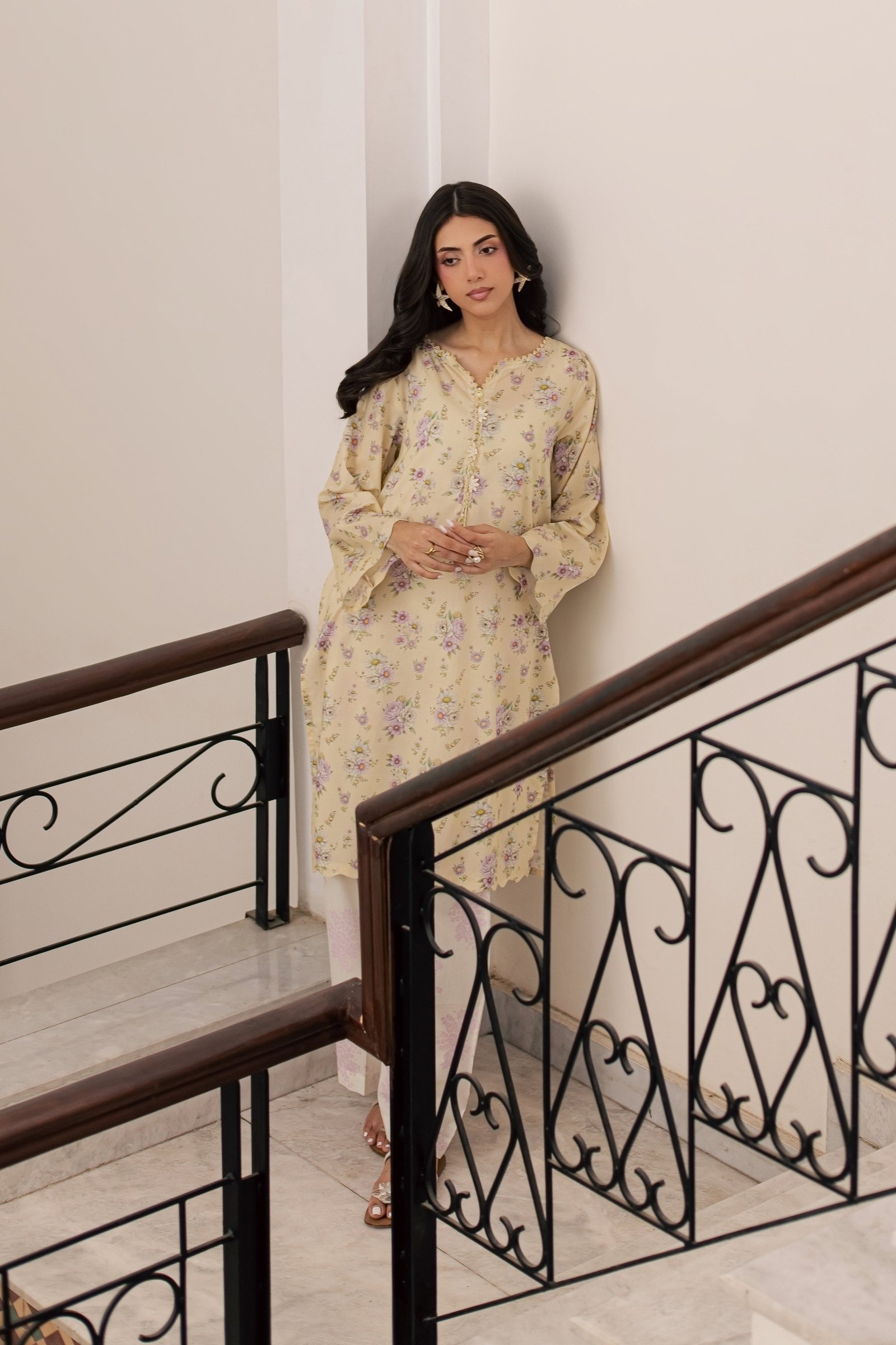 Minho 2Pc - Printed Lawn Dress BATIKSS26 BATIK XS / Yellow / Lawn-S / Yellow / Lawn-M / Yellow / Lawn-L / Yellow / Lawn-XL / Yellow / Lawn