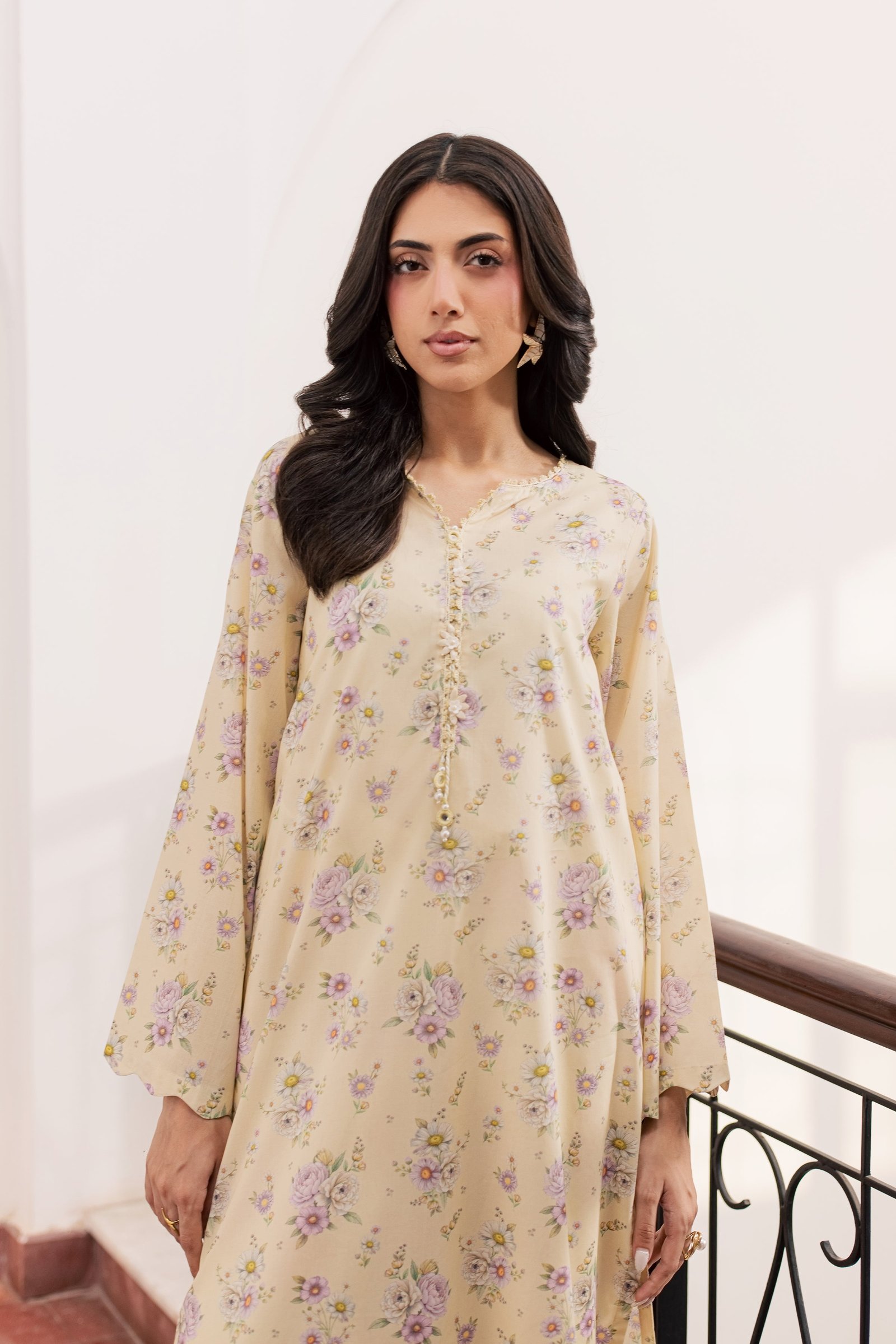 Minho 2Pc - Printed Lawn Dress BATIKSS26 BATIK XS / Yellow / Lawn-S / Yellow / Lawn-M / Yellow / Lawn-L / Yellow / Lawn-XL / Yellow / Lawn