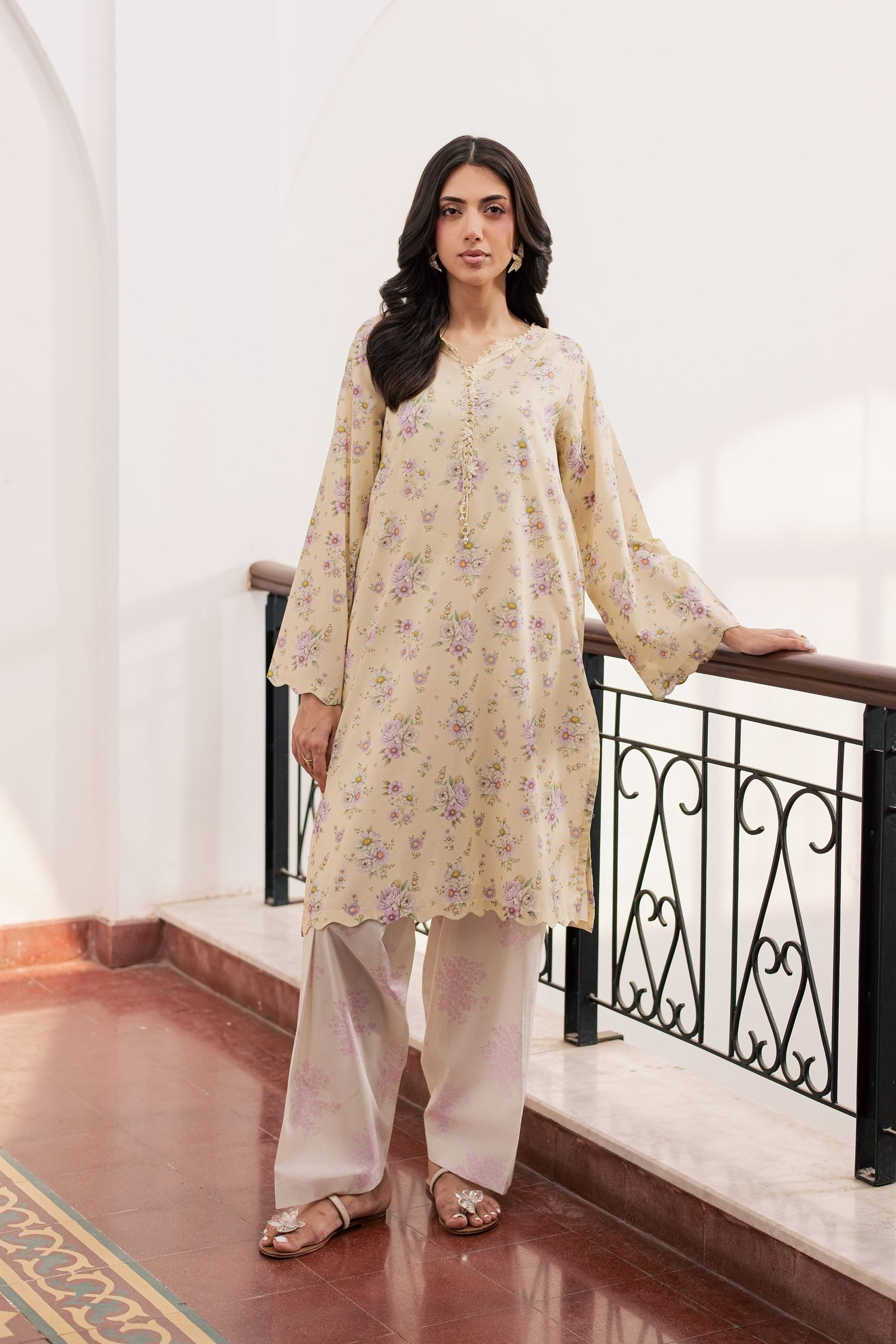 Minho 2Pc - Printed Lawn Dress BATIKSS26 BATIK XS / Yellow / Lawn-S / Yellow / Lawn-M / Yellow / Lawn-L / Yellow / Lawn-XL / Yellow / Lawn