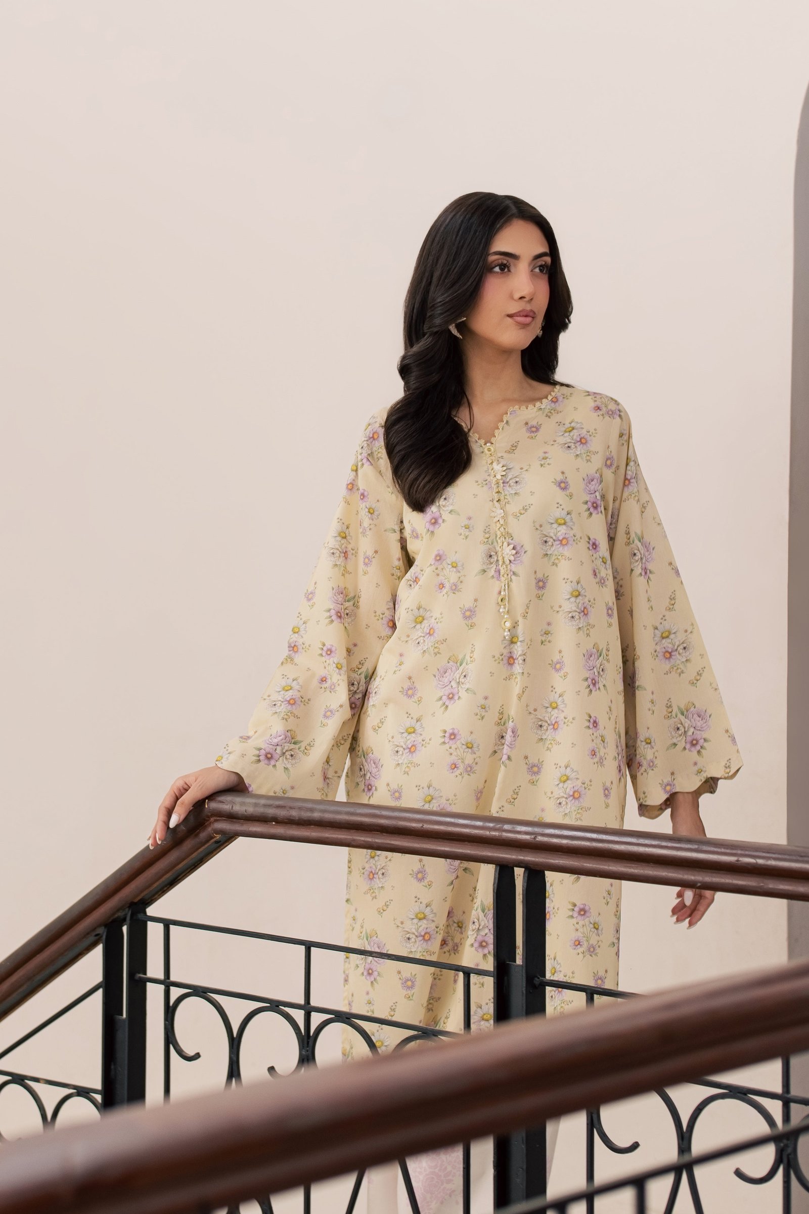 Minho 2Pc - Printed Lawn Dress BATIKSS26 BATIK XS / Yellow / Lawn-S / Yellow / Lawn-M / Yellow / Lawn-L / Yellow / Lawn-XL / Yellow / Lawn