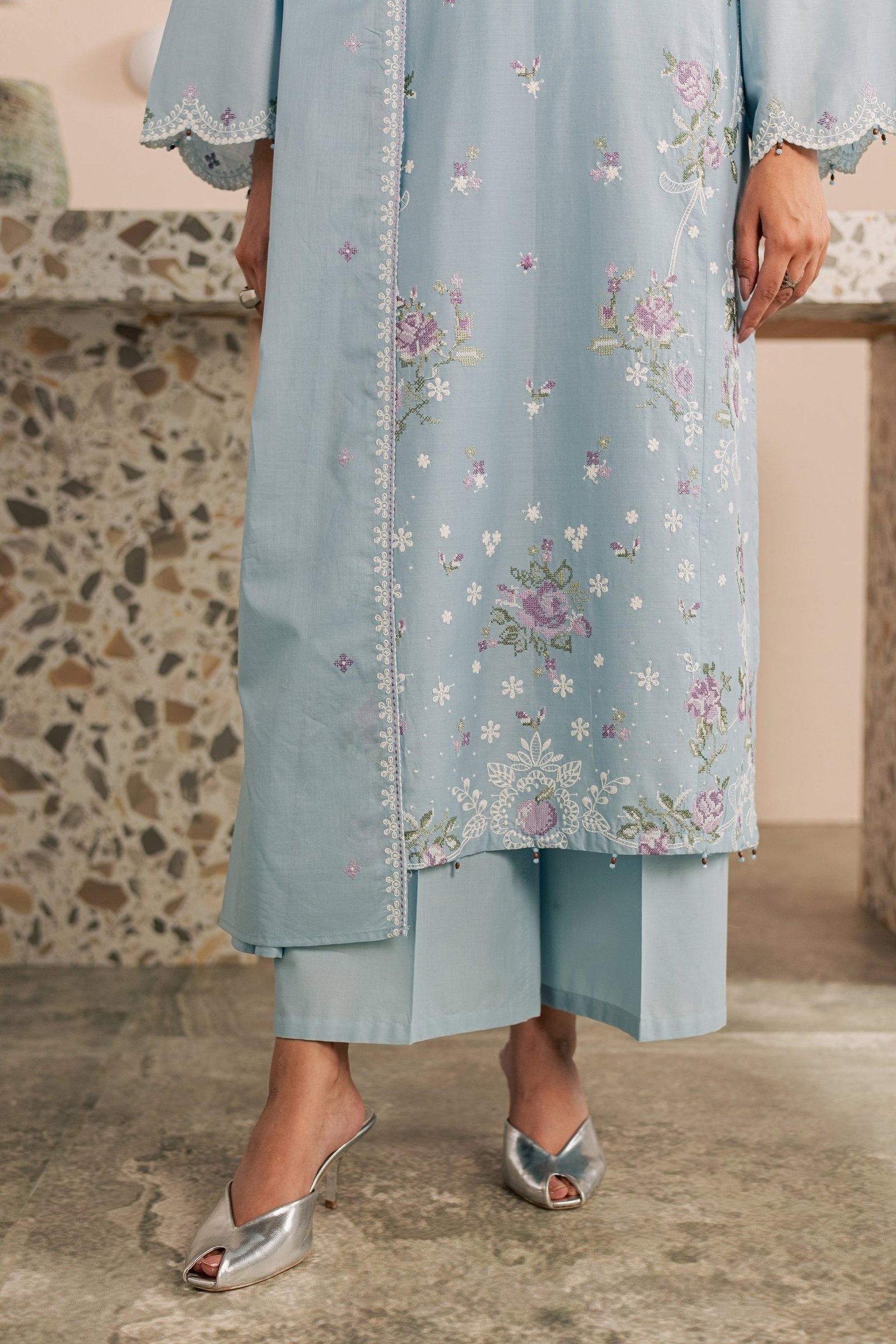  Minsk 3Pc - Embroidered Lawn Dress EverydayEdit26  BATIK   XS / Sky Blue / Pima Lawn-S / Sky Blue / Pima Lawn-M / Sky Blue / Pima Lawn-L / Sky Blue / Pima Lawn-XL / Sky Blue / Pima Lawn