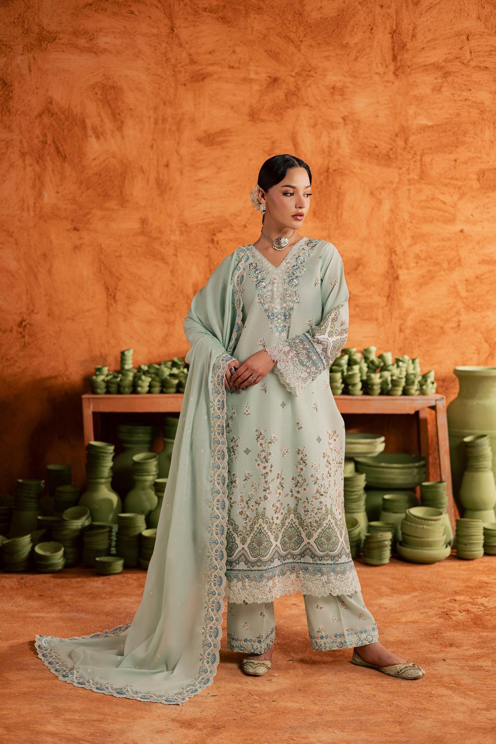  Mint Chip 3Pc - Printed Lawn Dress BATIKEID2026  BATIK   XS / Ice Blue / Lawn-S / Ice Blue / Lawn-M / Ice Blue / Lawn-L / Ice Blue / Lawn-XL / Ice Blue / Lawn