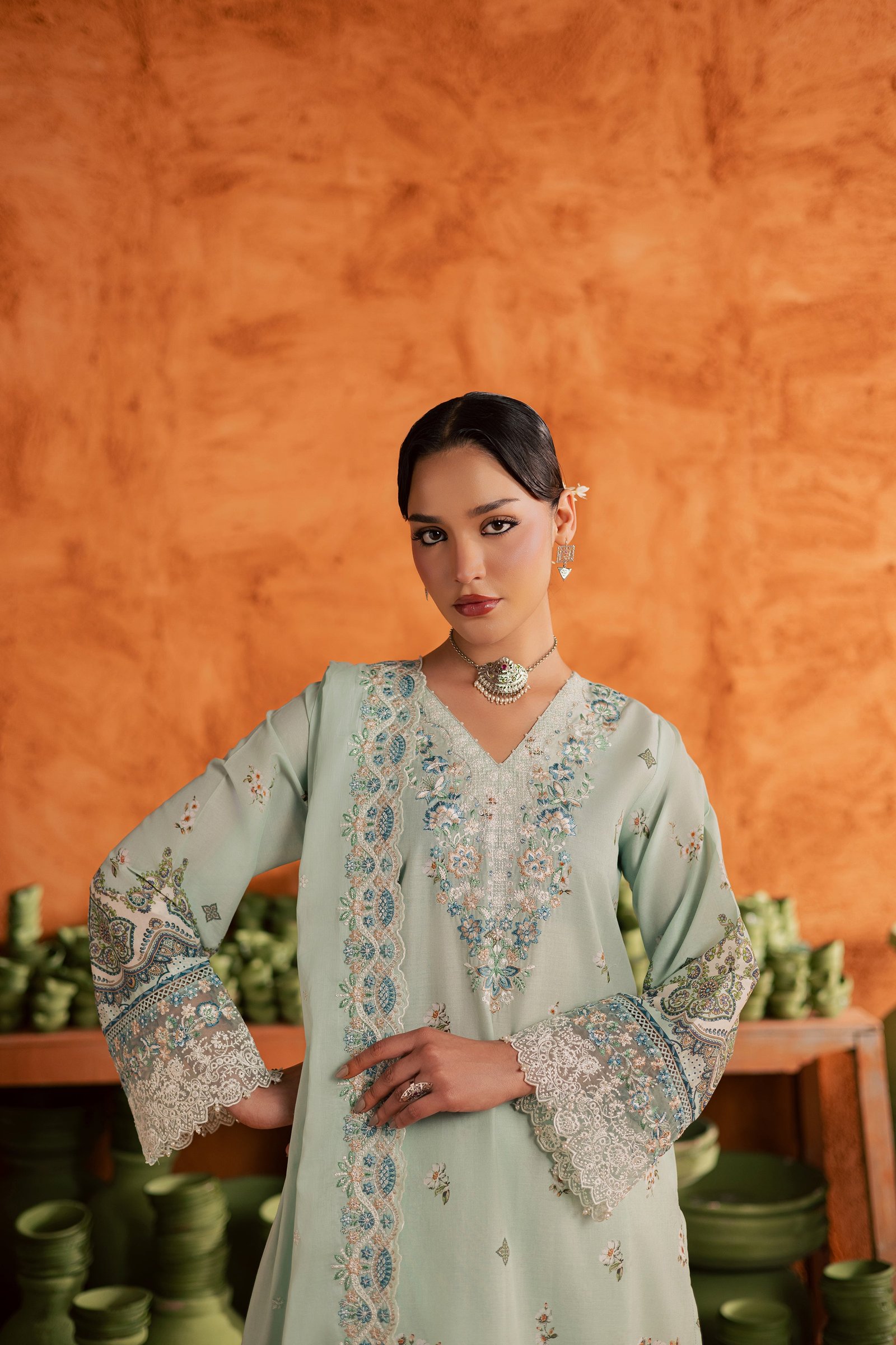  Mint Chip 3Pc - Printed Lawn Dress BATIKEID2026  BATIK   XS / Ice Blue / Lawn-S / Ice Blue / Lawn-M / Ice Blue / Lawn-L / Ice Blue / Lawn-XL / Ice Blue / Lawn