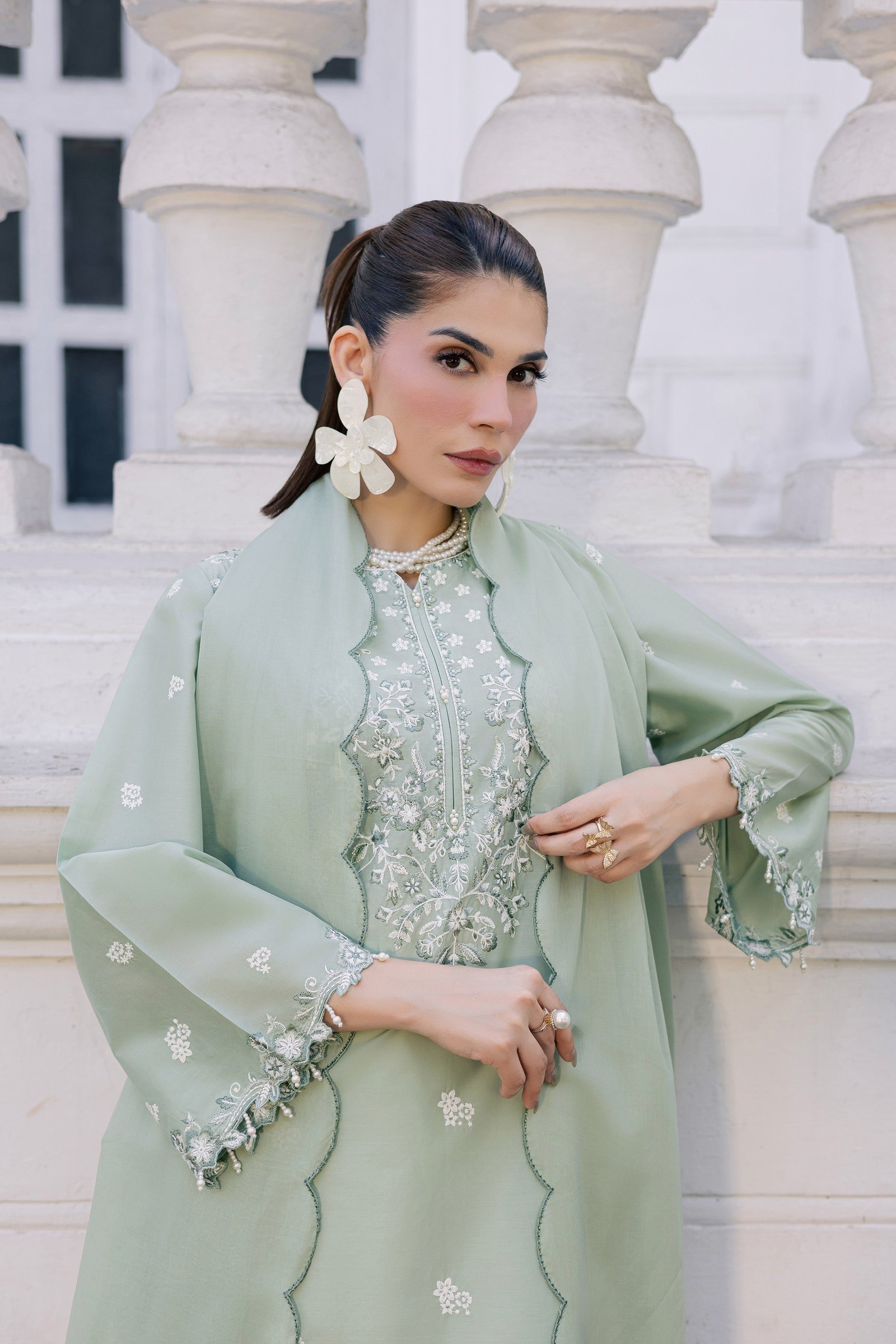 Mint Dream 3Pc - Festive Embroidered Lawn BATIKSS26 BATIK XS / Mint Green / Pima Lawn-S / Mint Green / Pima Lawn-M / Mint Green / Pima Lawn-L / Mint Green / Pima Lawn-XL / Mint Green / Pima Lawn