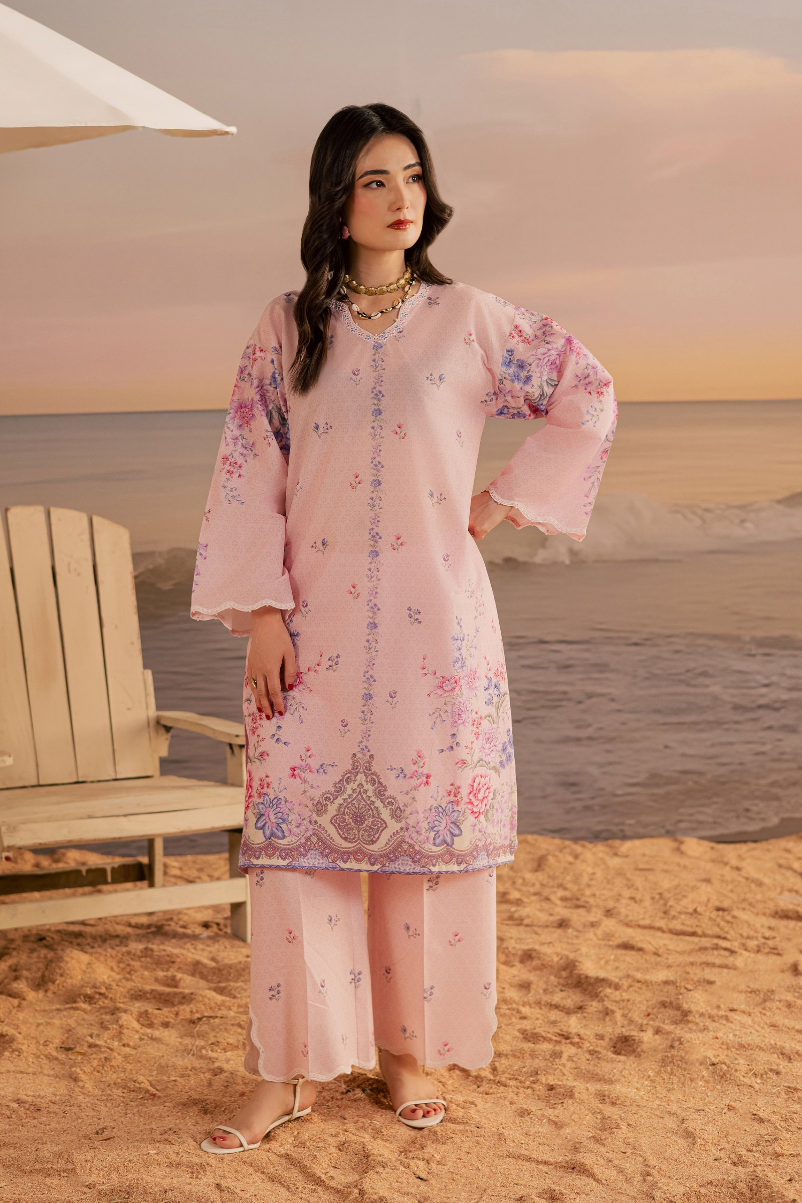  Misty Lavender 2Pc - Printed Lawn Dress BATIKSS26  BATIK   XS / Pink / Lawn-S / Pink / Lawn-M / Pink / Lawn-L / Pink / Lawn-XL / Pink / Lawn