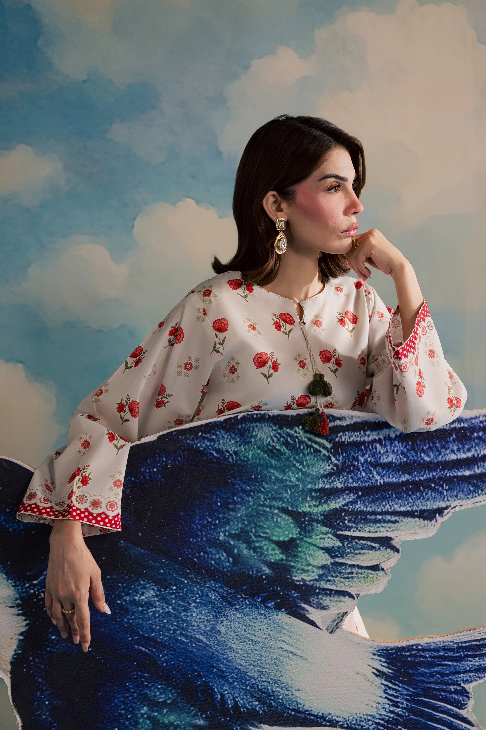 Miyo 2Pc - Printed Lawn Dress BATIKSS26 BATIK XS / Off White / Lawn-S / Off White / Lawn-M / Off White / Lawn-L / Off White / Lawn-XL / Off White / Lawn