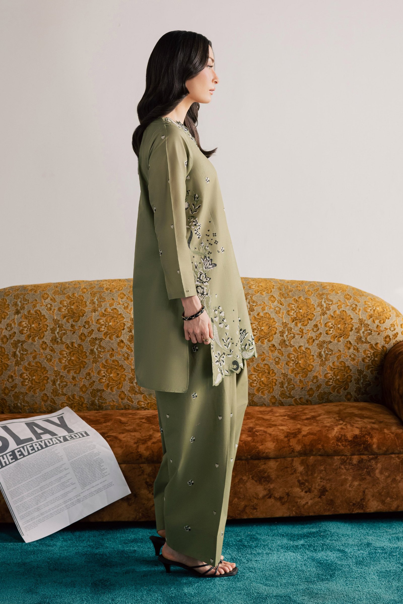  Nazni 2Pc - Embroidered Lawn Dress EverydayEdit26  BATIK   XS / Moss / Pima Lawn-S / Moss / Pima Lawn-M / Moss / Pima Lawn-L / Moss / Pima Lawn-XL / Moss / Pima Lawn