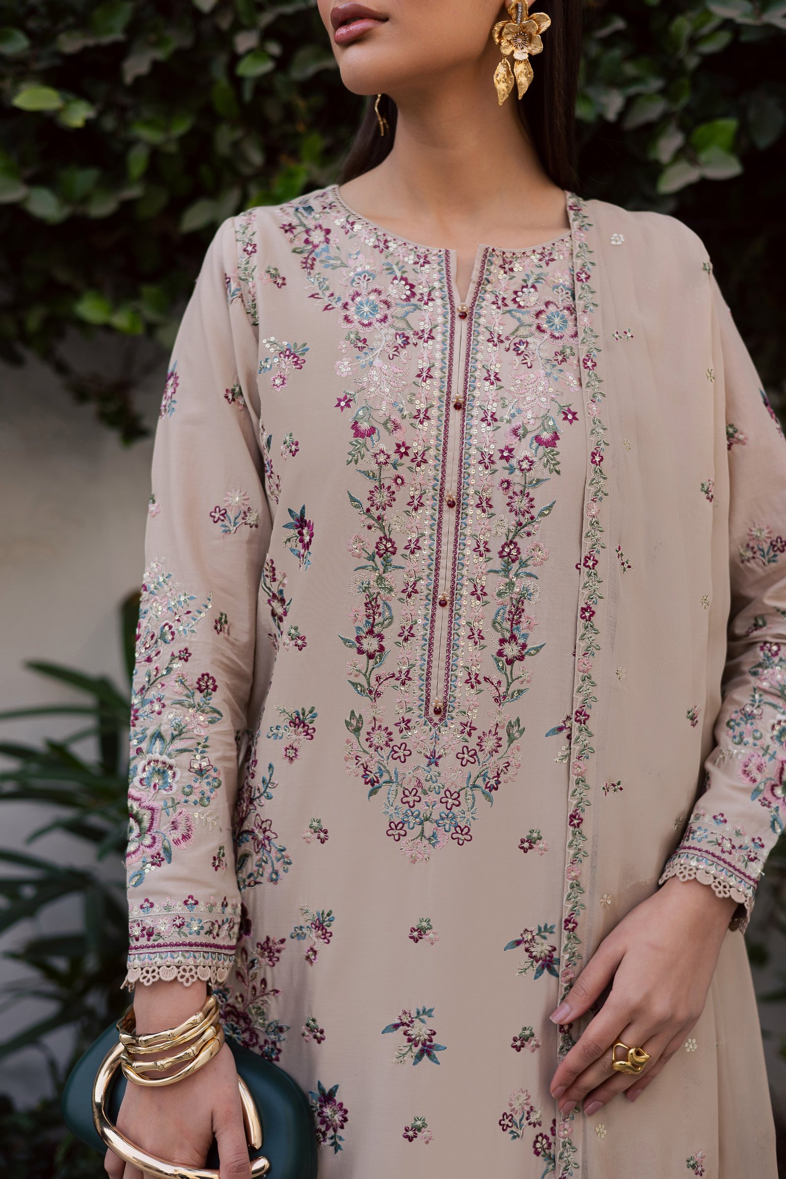Nehar 3Pc - Festive Embroidered Lawn BATIKEID2026 BATIK XS / Skin / Pima Lawn-S / Skin / Pima Lawn-M / Skin / Pima Lawn-L / Skin / Pima Lawn-XL / Skin / Pima Lawn