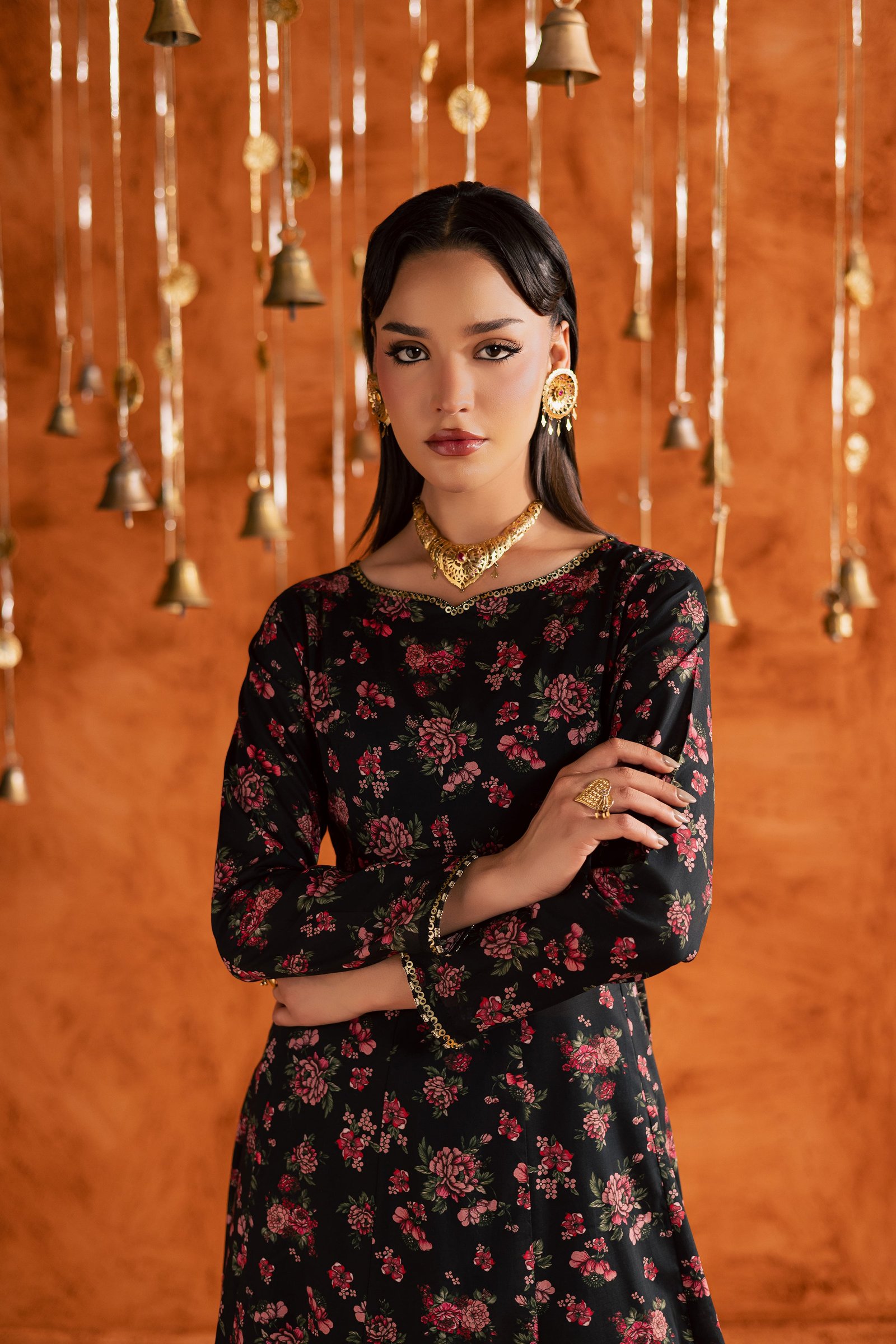 Niva 2Pc - Printed Lawn Dress BATIKEID2026 BATIK XS / Black / Lawn-S / Black / Lawn-M / Black / Lawn-L / Black / Lawn-XL / Black / Lawn