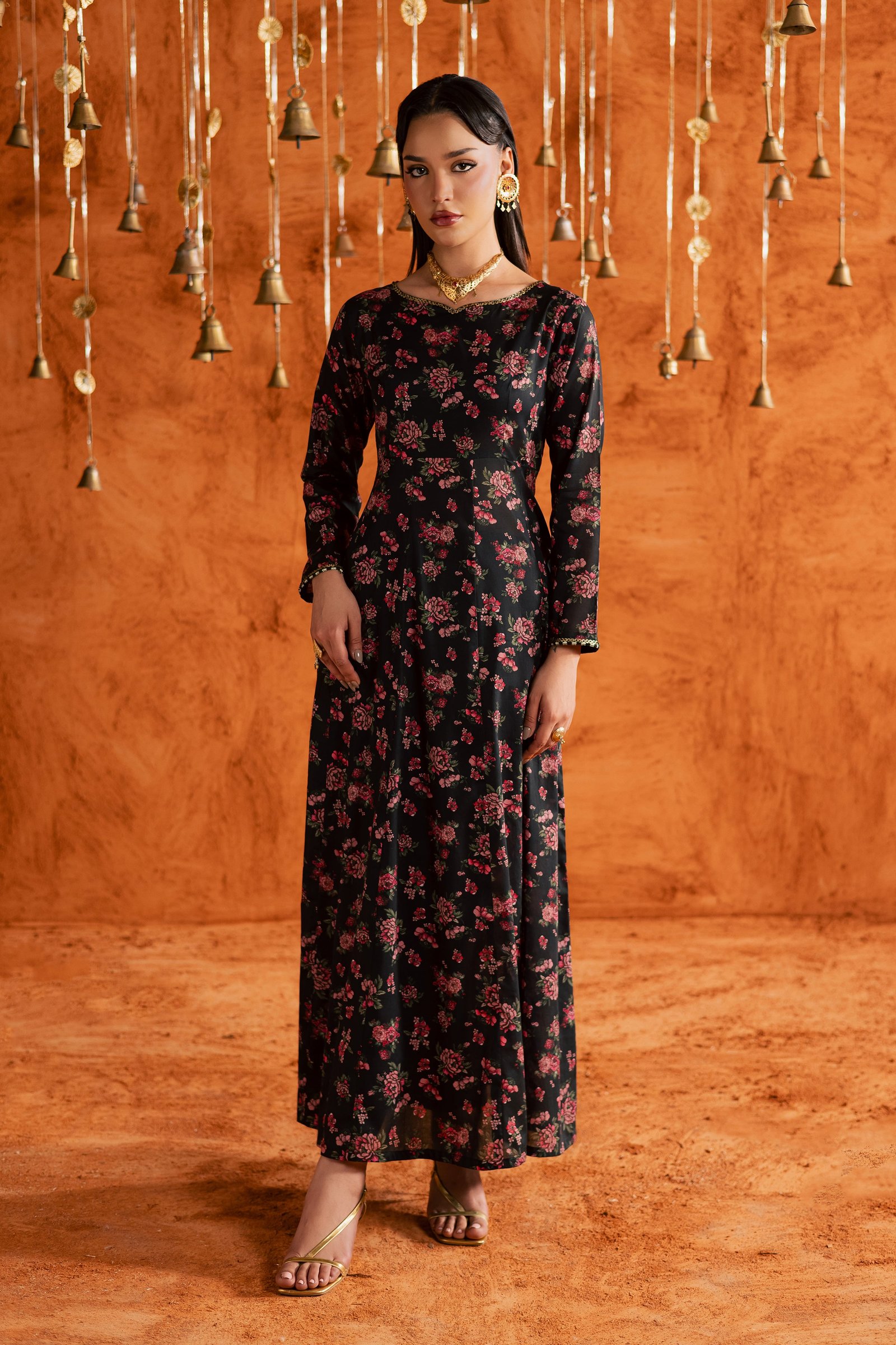 Niva 2Pc - Printed Lawn Dress BATIKEID2026 BATIK XS / Black / Lawn-S / Black / Lawn-M / Black / Lawn-L / Black / Lawn-XL / Black / Lawn