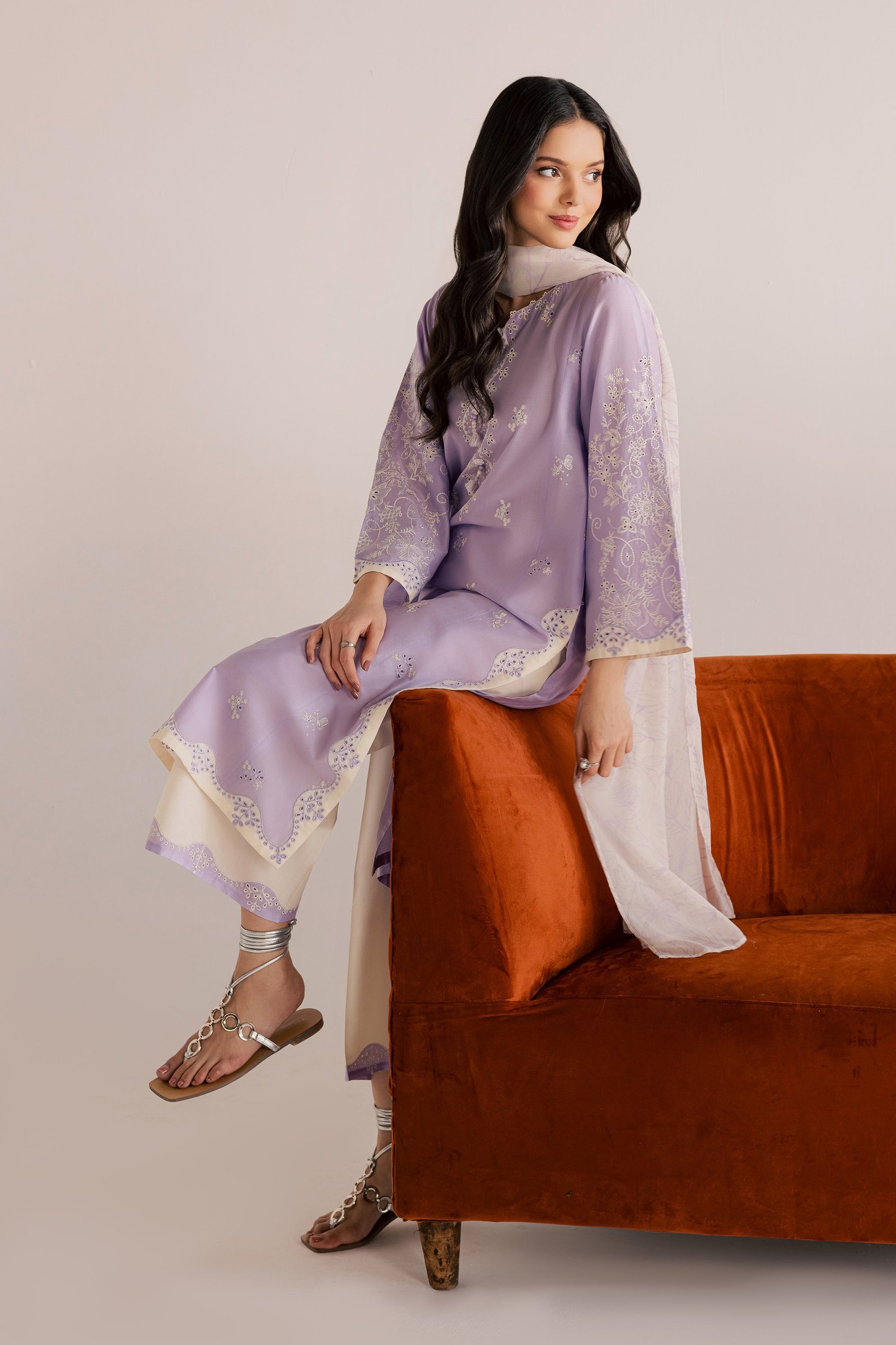 Norway 3Pc - Embroidered Lawn Dress EverydayEdit26 BATIK XS / Voila / Pima Lawn-S / Voila / Pima Lawn-M / Voila / Pima Lawn-L / Voila / Pima Lawn-XL / Voila / Pima Lawn