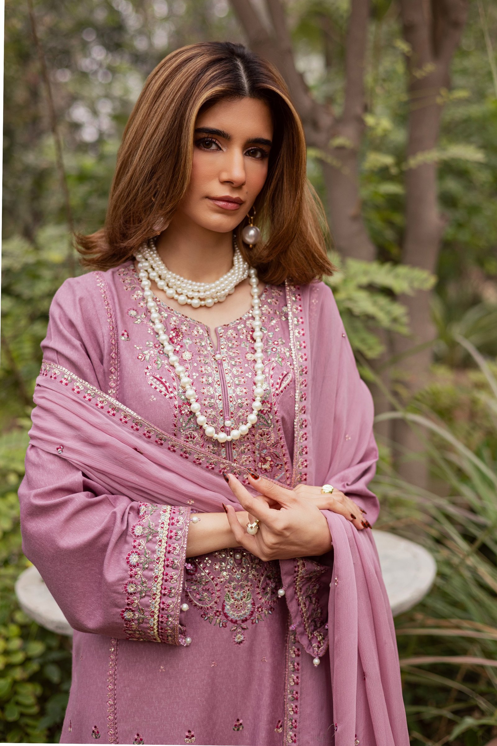 November 3Pc - Embroidered Festive Pret BATIK WINTER PRET 2025 BATIK XS / Dusky Orchid / Textured Cotton-S / Dusky Orchid / Textured Cotton-M / Dusky Orchid / Textured Cotton-L / Dusky Orchid / Textured Cotton-XL / Dusky Orchid / Textured Cotton