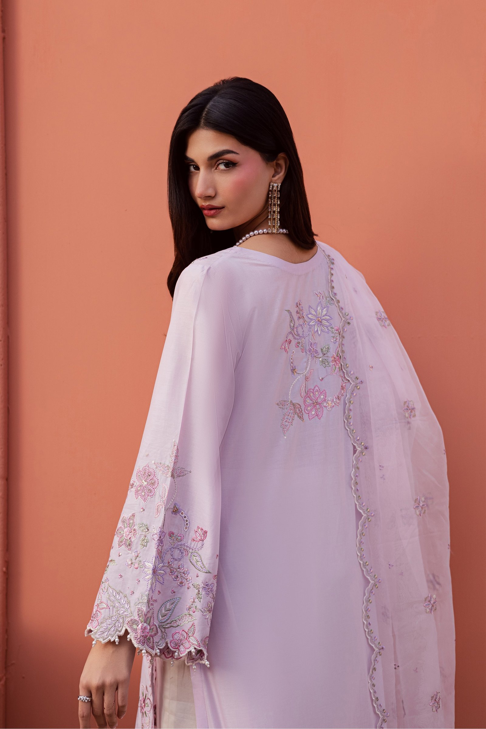 Nysa 3Pc - Festive Embroidered Lawn BATIKEID2026 BATIK XS / Lilac / Pima Lawn-S / Lilac / Pima Lawn-M / Lilac / Pima Lawn-L / Lilac / Pima Lawn-XL / Lilac / Pima Lawn