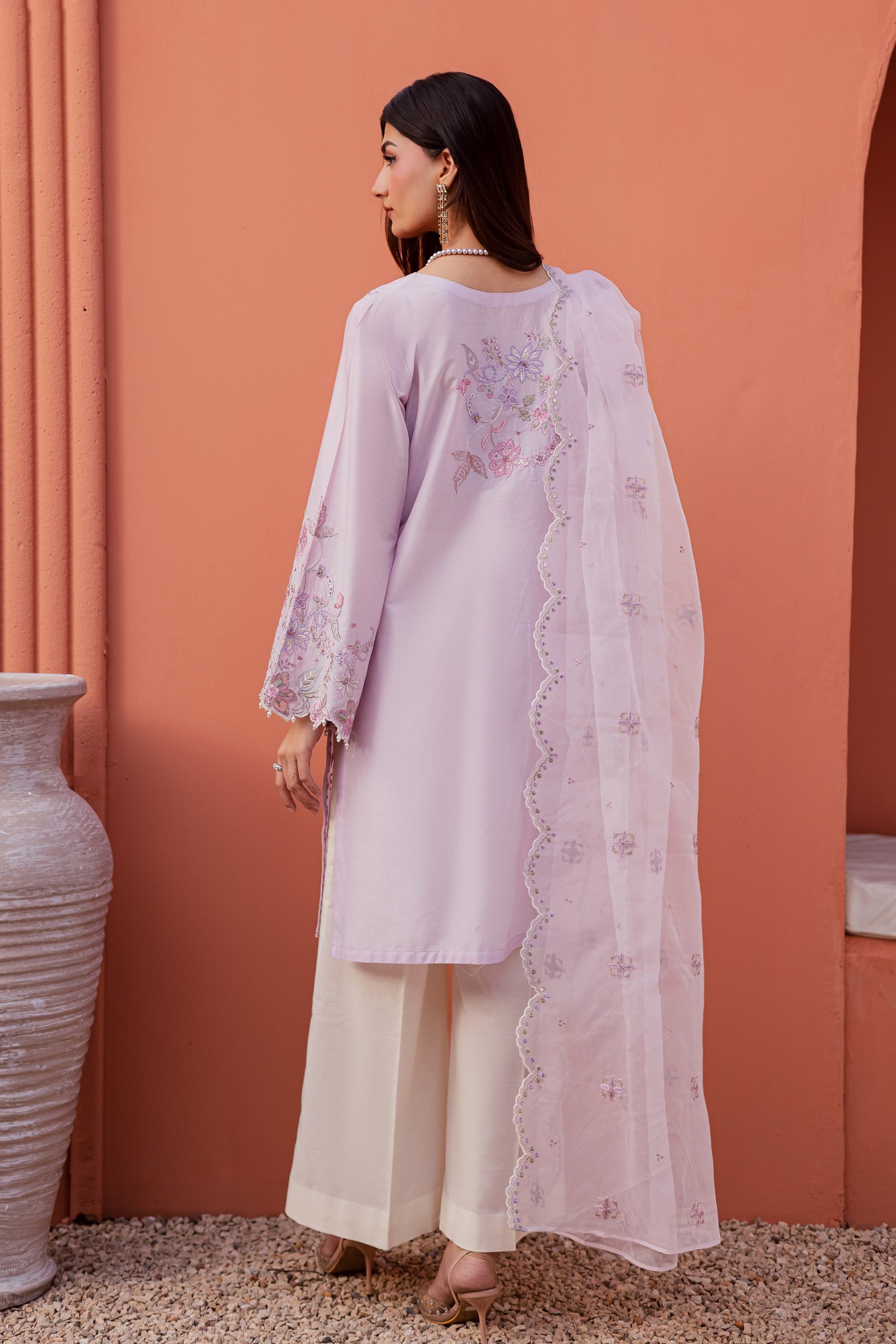 Nysa 3Pc - Festive Embroidered Lawn BATIKEID2026 BATIK XS / Lilac / Pima Lawn-S / Lilac / Pima Lawn-M / Lilac / Pima Lawn-L / Lilac / Pima Lawn-XL / Lilac / Pima Lawn
