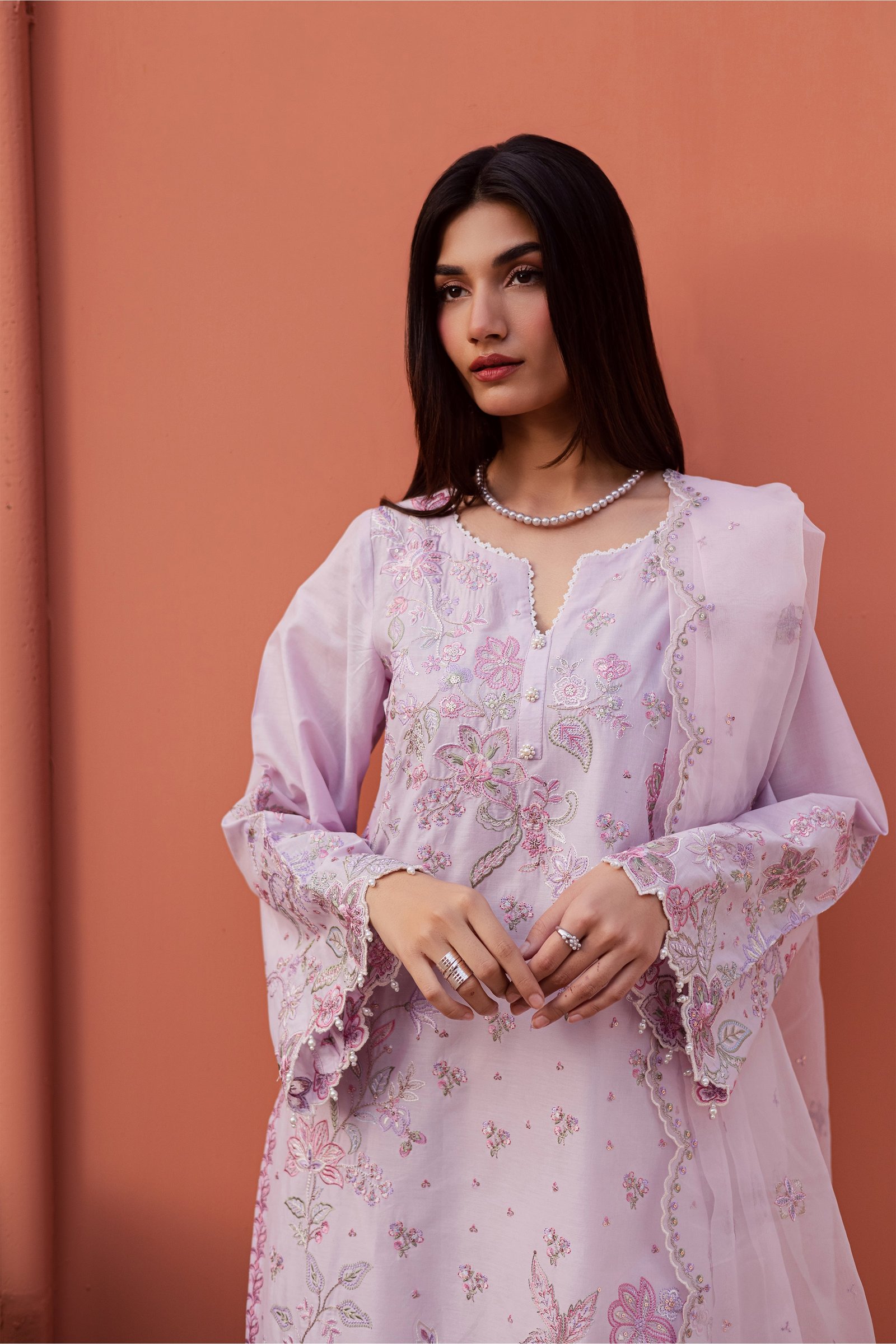  Nysa 3Pc - Festive Embroidered Lawn BATIKEID2026  BATIK   XS / Lilac / Pima Lawn-S / Lilac / Pima Lawn-M / Lilac / Pima Lawn-L / Lilac / Pima Lawn-XL / Lilac / Pima Lawn