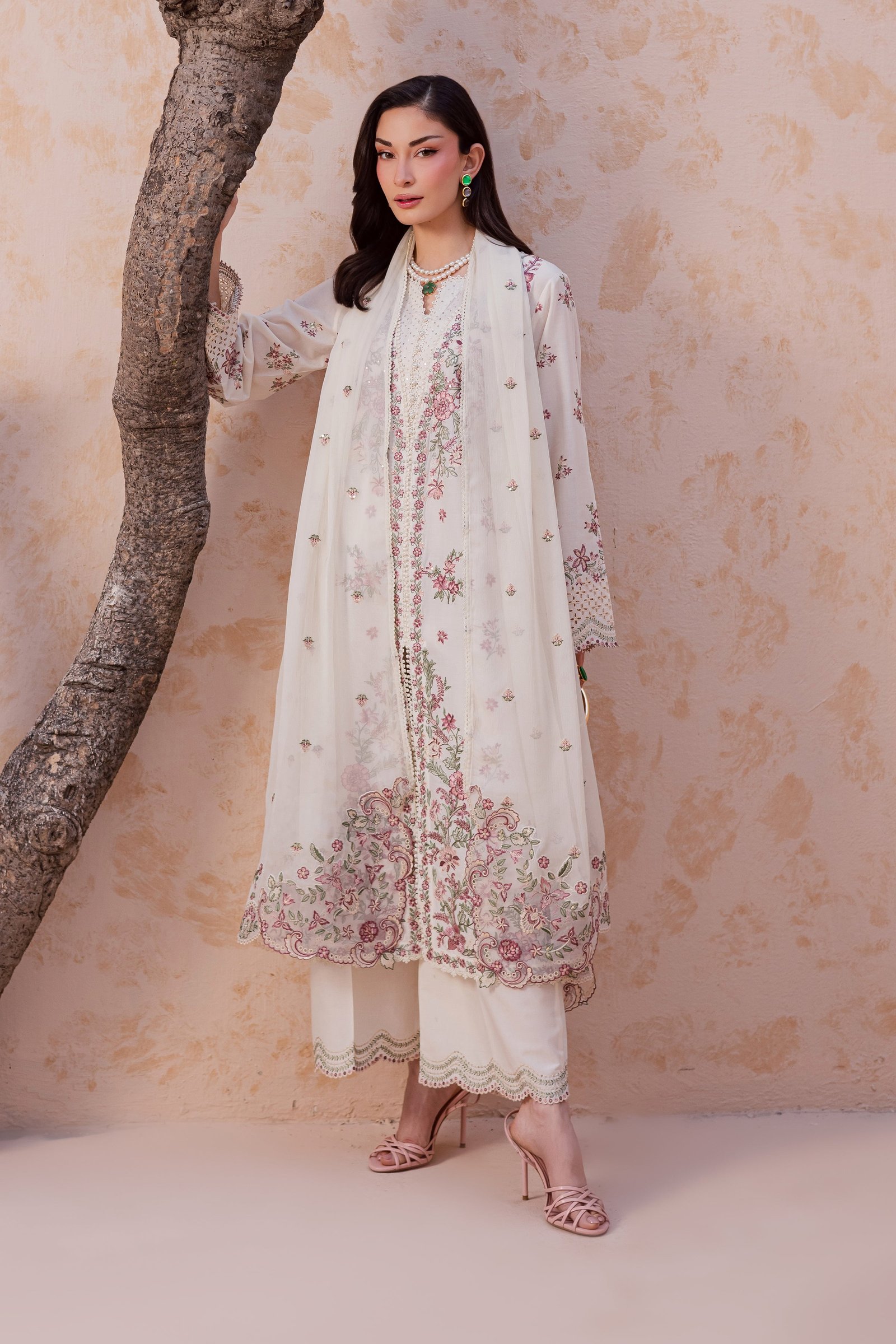  Pearl Dust 3Pc - Festive Embroidered Lawn BATIKEID2026  BATIK   XS / Eggnoc White / Pima Lawn-S / Eggnoc White / Pima Lawn-M / Eggnoc White / Pima Lawn-L / Eggnoc White / Pima Lawn-XL / Eggnoc White / Pima Lawn