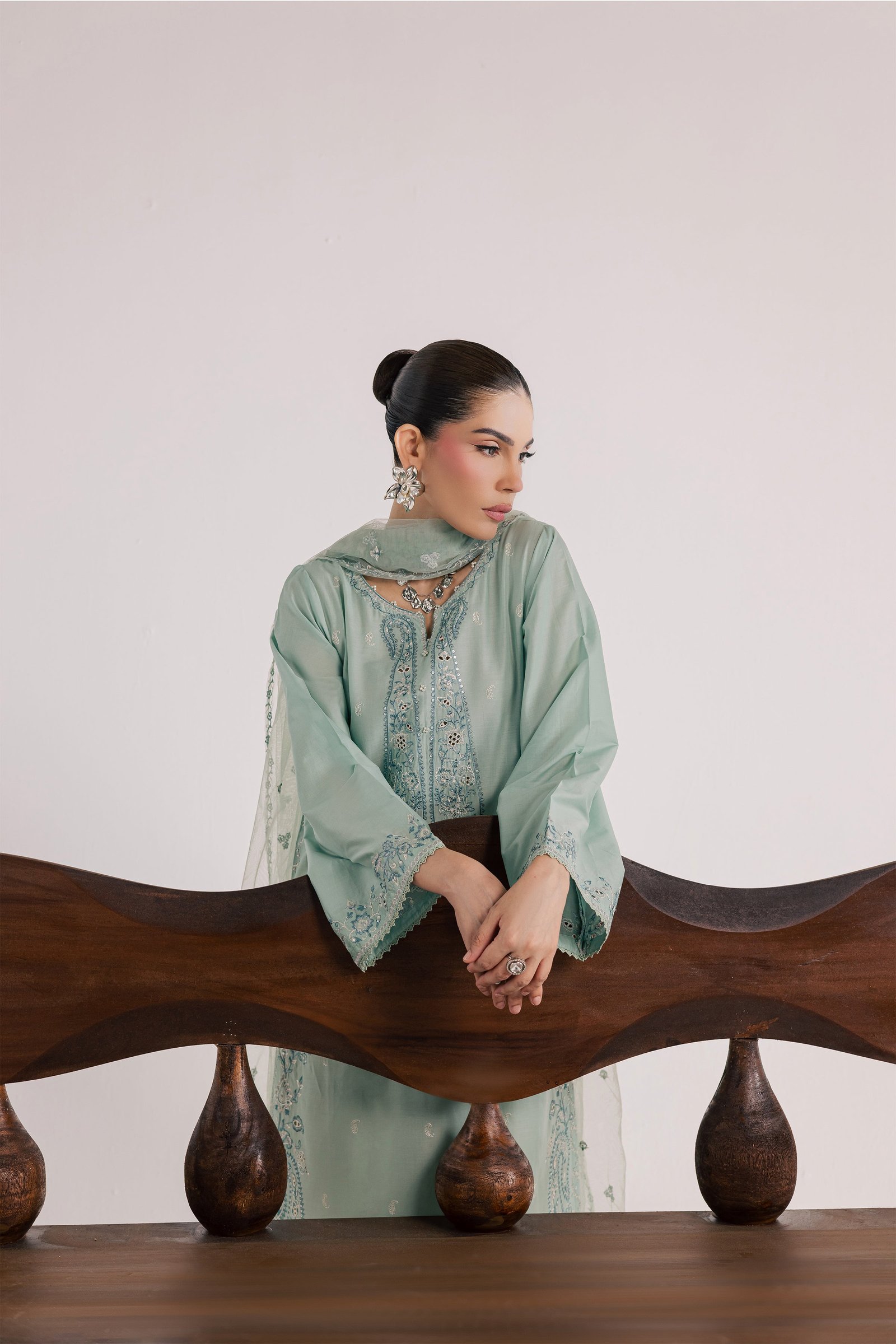 Perth 3Pc - Luxury Embroidered Lawn BATIKSS26 BATIK XS / Pearly Blue / Pima Lawn-S / Pearly Blue / Pima Lawn-M / Pearly Blue / Pima Lawn-L / Pearly Blue / Pima Lawn-XL / Pearly Blue / Pima Lawn