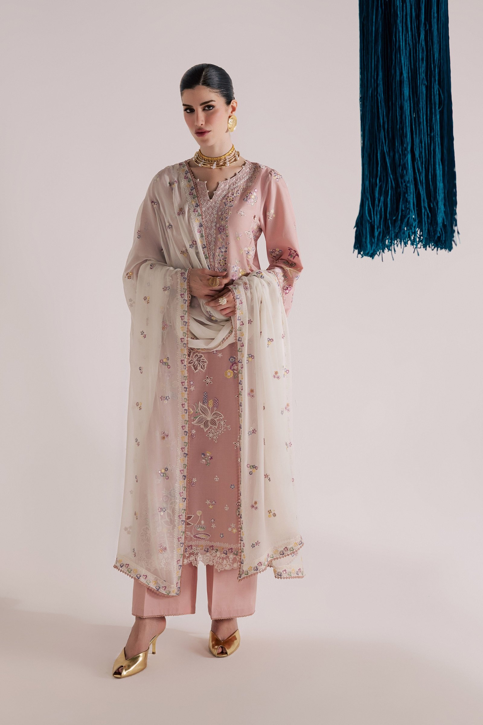 Pink Eclipse 3Pc - Festive Eid Pret BATIKSS26 BATIK XS / Taffy Pink / Pima Lawn-S / Taffy Pink / Pima Lawn-M / Taffy Pink / Pima Lawn-L / Taffy Pink / Pima Lawn-XL / Taffy Pink / Pima Lawn