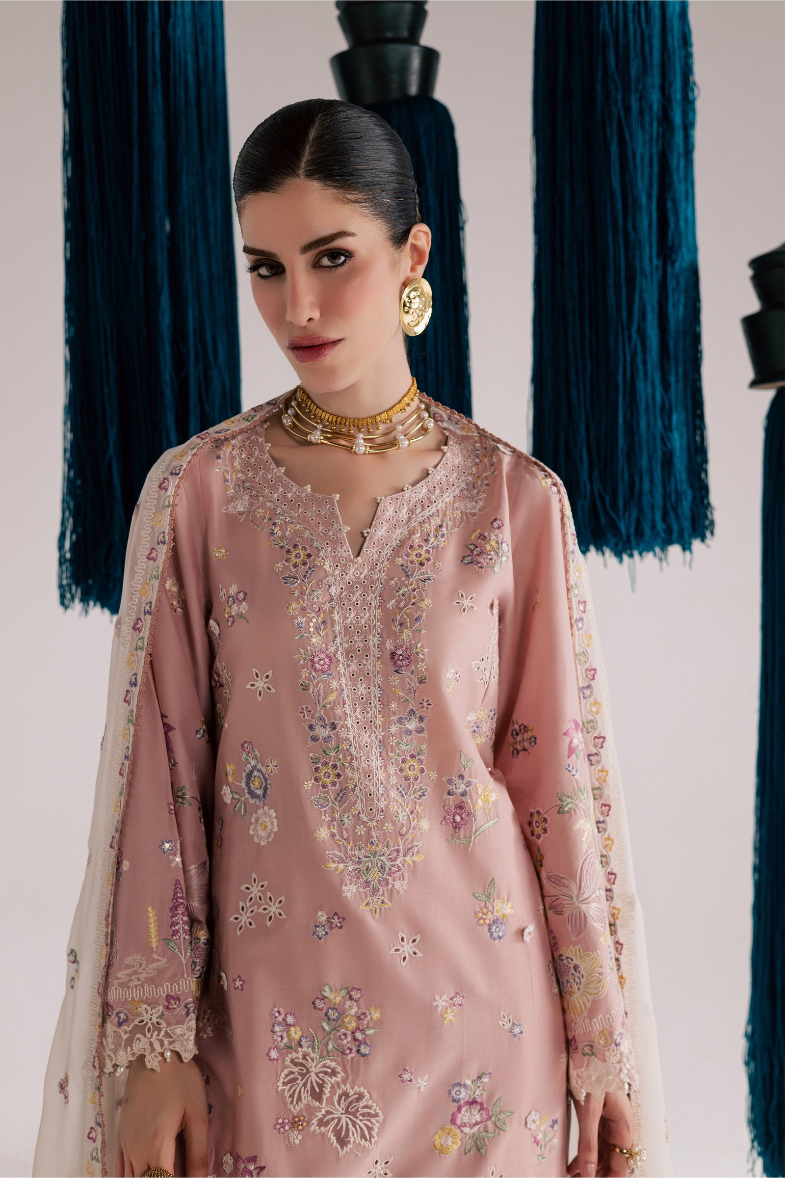 Pink Eclipse 3Pc - Festive Eid Pret BATIKSS26 BATIK XS / Taffy Pink / Pima Lawn-S / Taffy Pink / Pima Lawn-M / Taffy Pink / Pima Lawn-L / Taffy Pink / Pima Lawn-XL / Taffy Pink / Pima Lawn