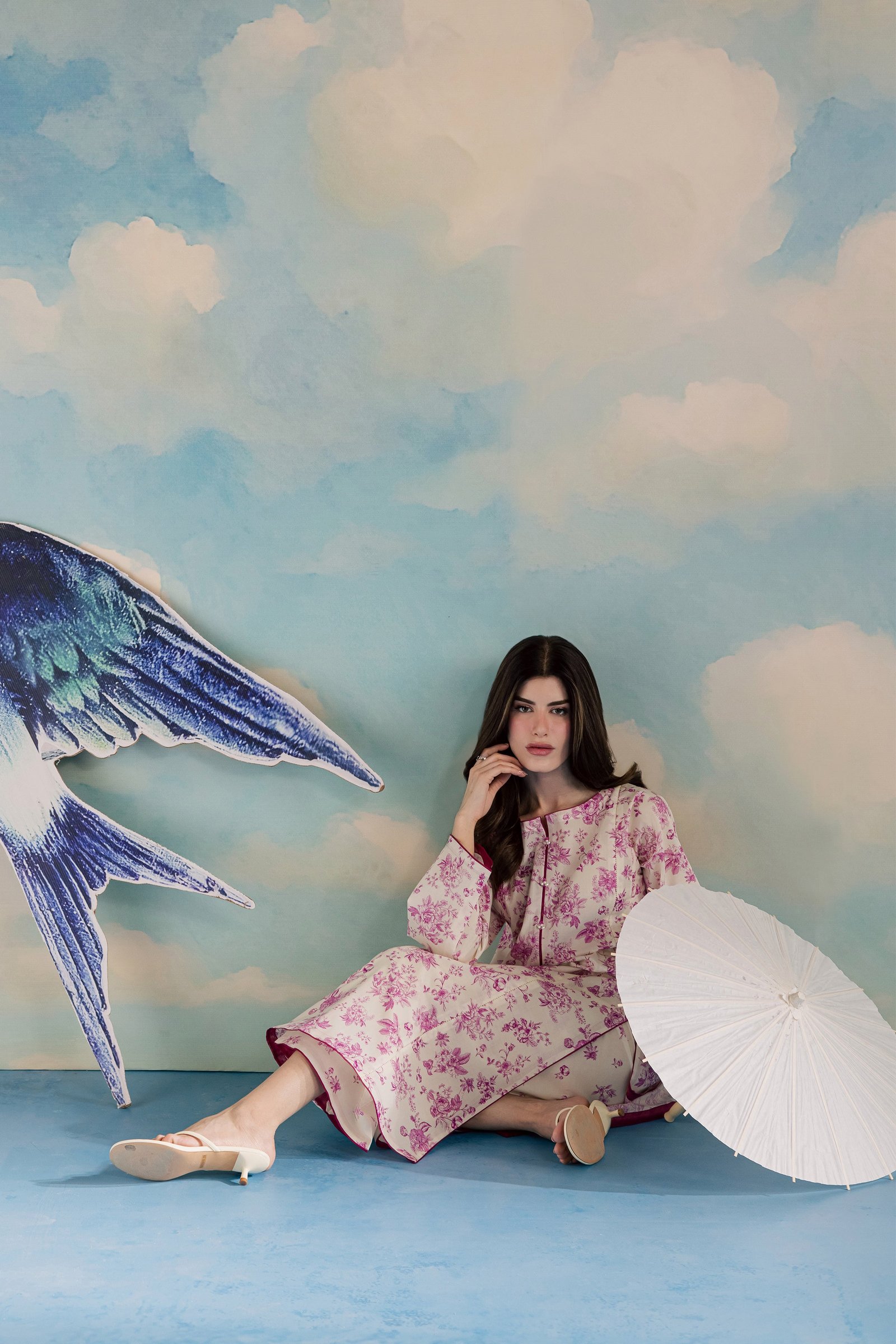 Pink Ferbera 2Pc - Printed Lawn Dress BATIKSS26 BATIK XS / Off White / Lawn-S / Off White / Lawn-M / Off White / Lawn-L / Off White / Lawn-XL / Off White / Lawn