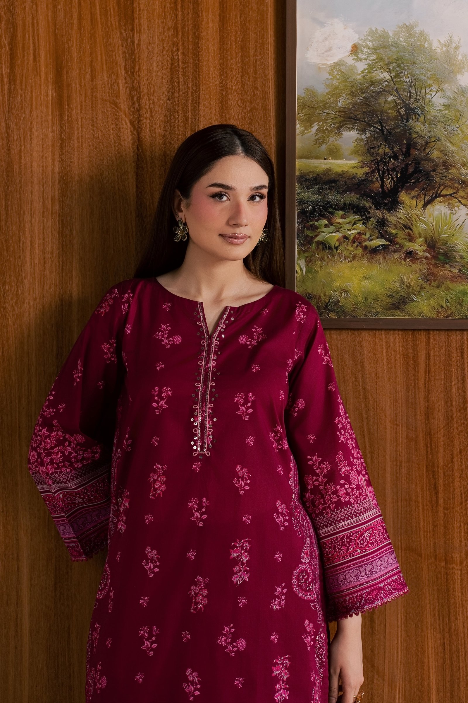 Pink Moana 2Pc - Printed Lawn Dress BATIKSS26 BATIK XS / Pink / Lawn-S / Pink / Lawn-M / Pink / Lawn-L / Pink / Lawn-XL / Pink / Lawn