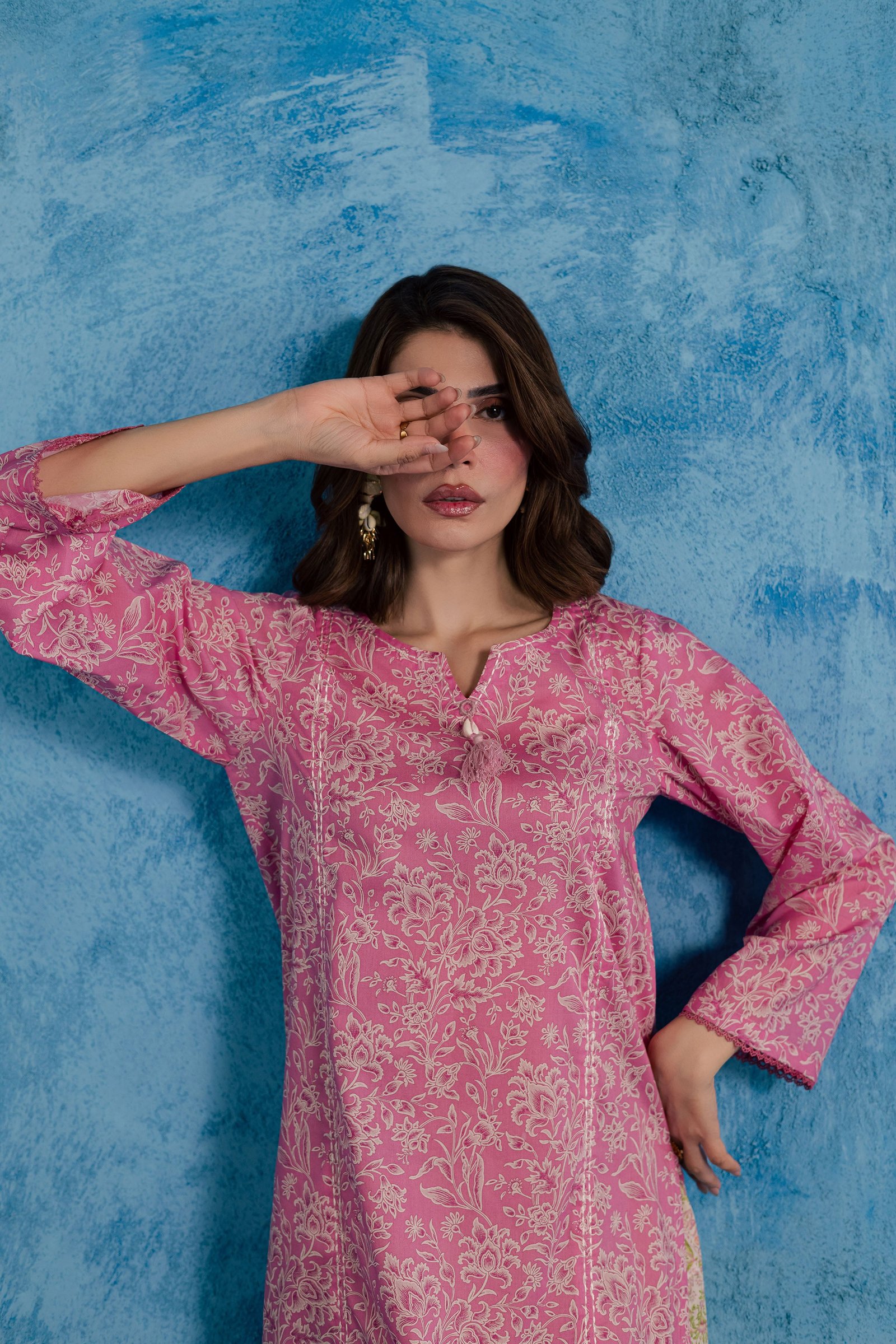 Pink Serena 2Pc - Printed Lawn Dress BATIKSS26 BATIK XS / Pink / Lawn-S / Pink / Lawn-M / Pink / Lawn-L / Pink / Lawn-XL / Pink / Lawn