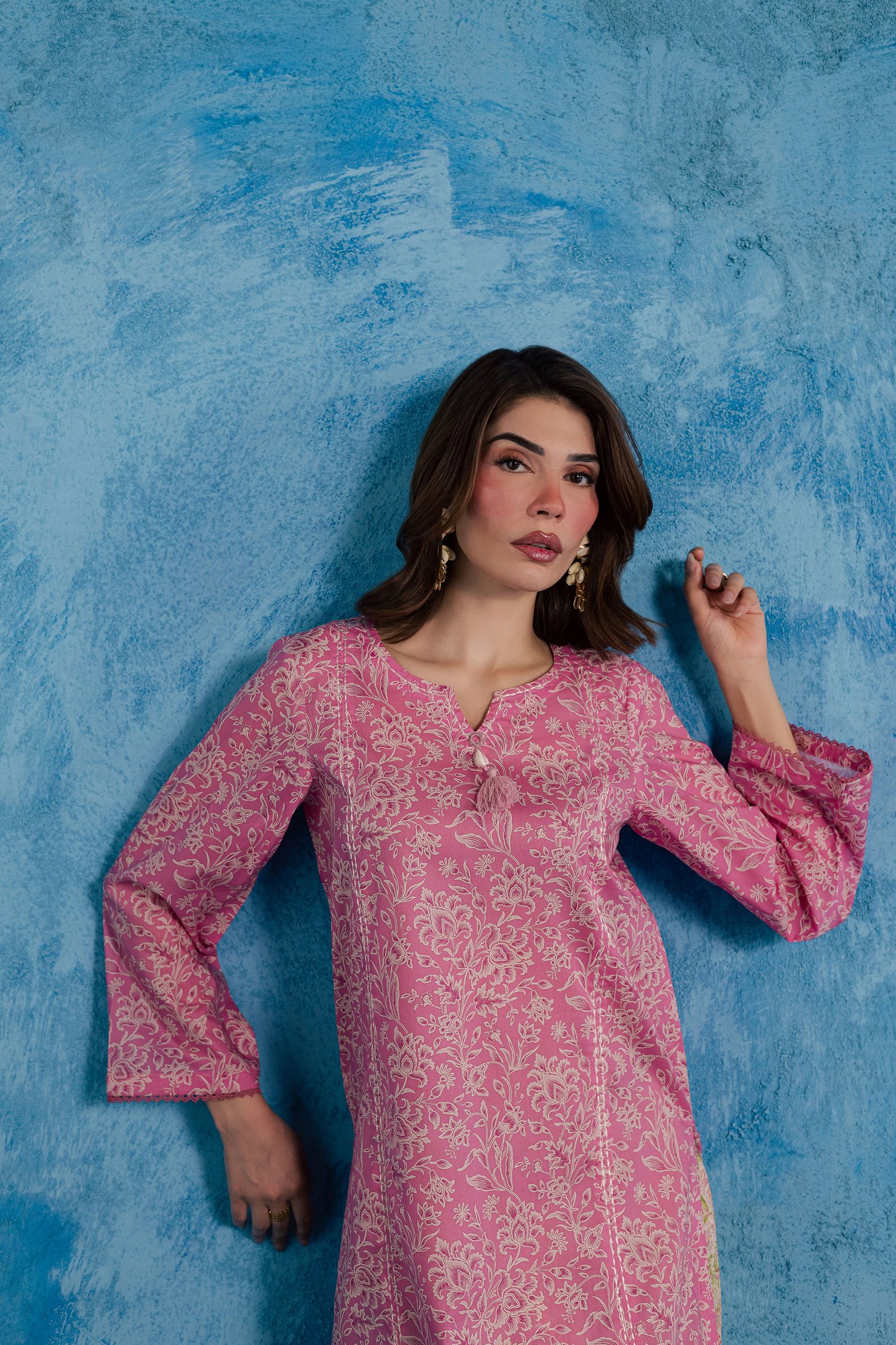 Pink Serena 2Pc - Printed Lawn Dress BATIKSS26 BATIK XS / Pink / Lawn-S / Pink / Lawn-M / Pink / Lawn-L / Pink / Lawn-XL / Pink / Lawn