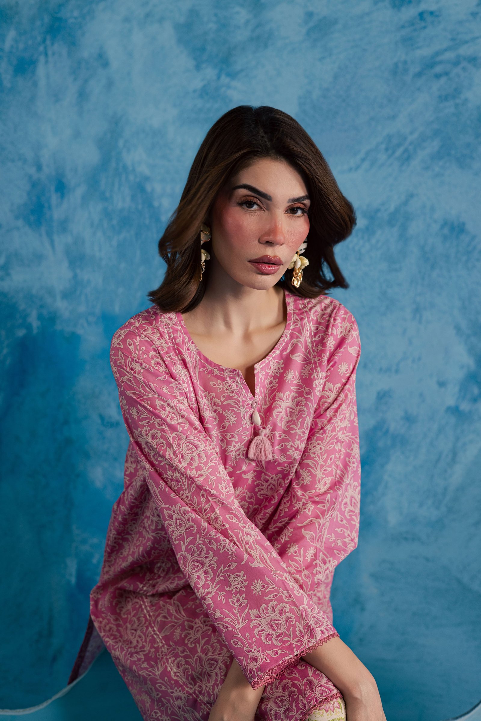  Pink Serena 2Pc - Printed Lawn Dress BATIKSS26  BATIK   XS / Pink / Lawn-S / Pink / Lawn-M / Pink / Lawn-L / Pink / Lawn-XL / Pink / Lawn
