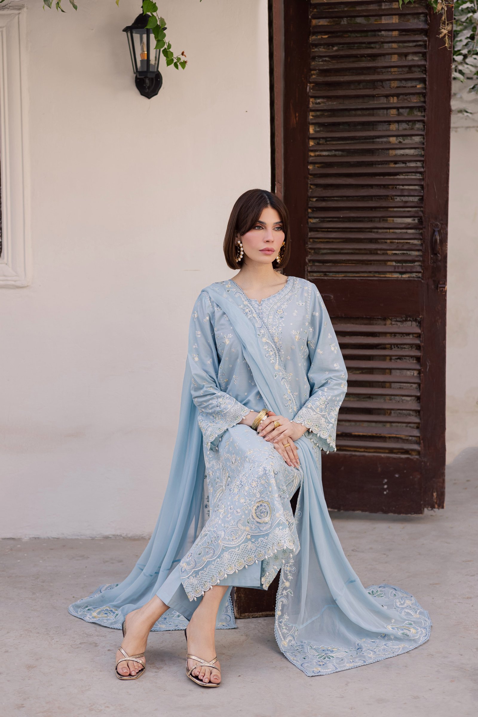 Prague 3Pc - Festive Embroidered Lawn BATIKEID2026 BATIK XS / Sky Blue / Pima Lawn-S / Sky Blue / Pima Lawn-M / Sky Blue / Pima Lawn-L / Sky Blue / Pima Lawn-XL / Sky Blue / Pima Lawn