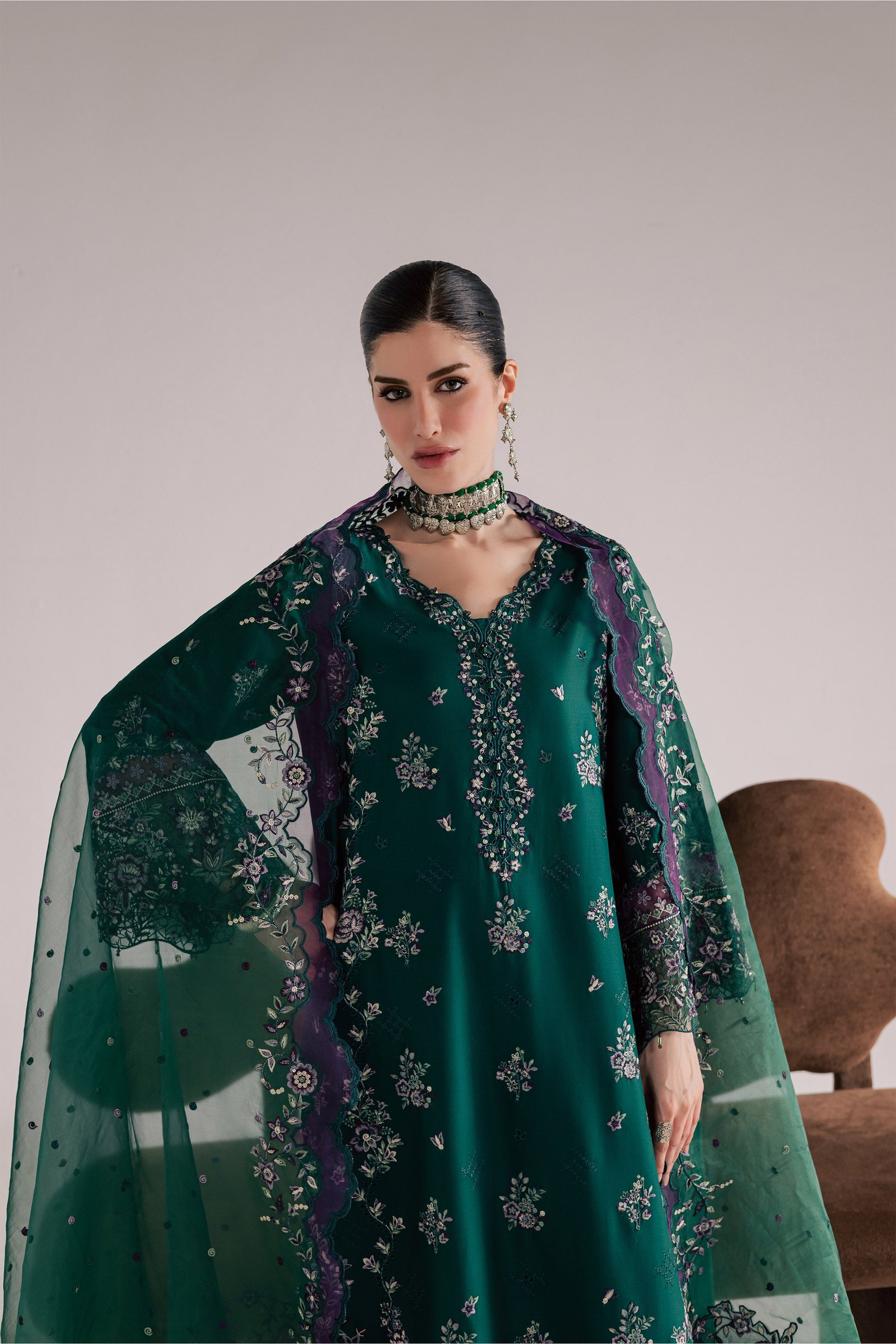 Purple Forest 3Pc - Festive Eid Pret BATIKSS26 BATIK XS / Forest Biome / Pima Lawn-S / Forest Biome / Pima Lawn-M / Forest Biome / Pima Lawn-L / Forest Biome / Pima Lawn-XL / Forest Biome / Pima Lawn