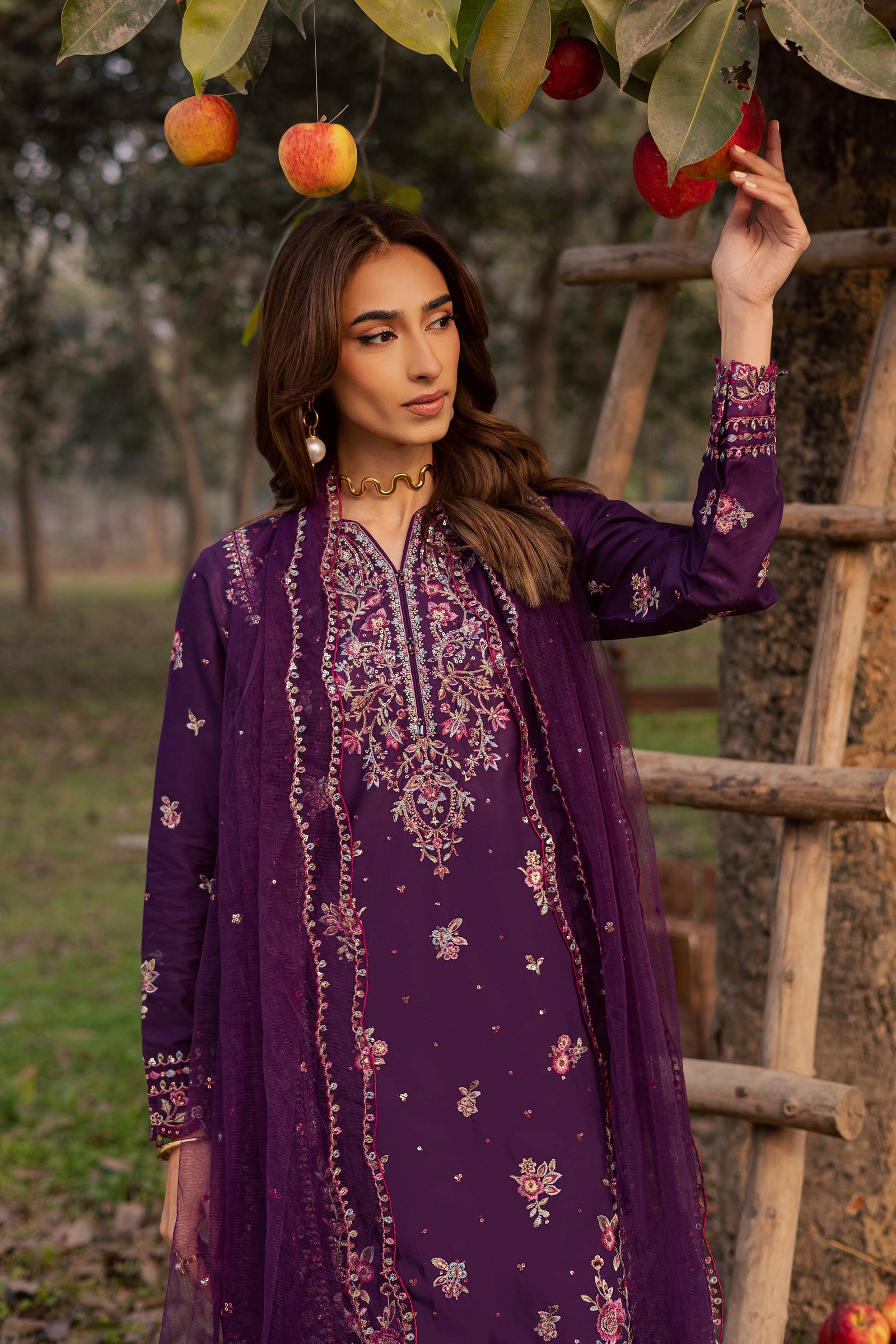  Purple Garden 3Pc - Festive Embroidered Lawn BATIKEID2026  BATIK   XS / Purple / Pima Lawn-S / Purple / Pima Lawn-M / Purple / Pima Lawn-L / Purple / Pima Lawn-XL / Purple / Pima Lawn