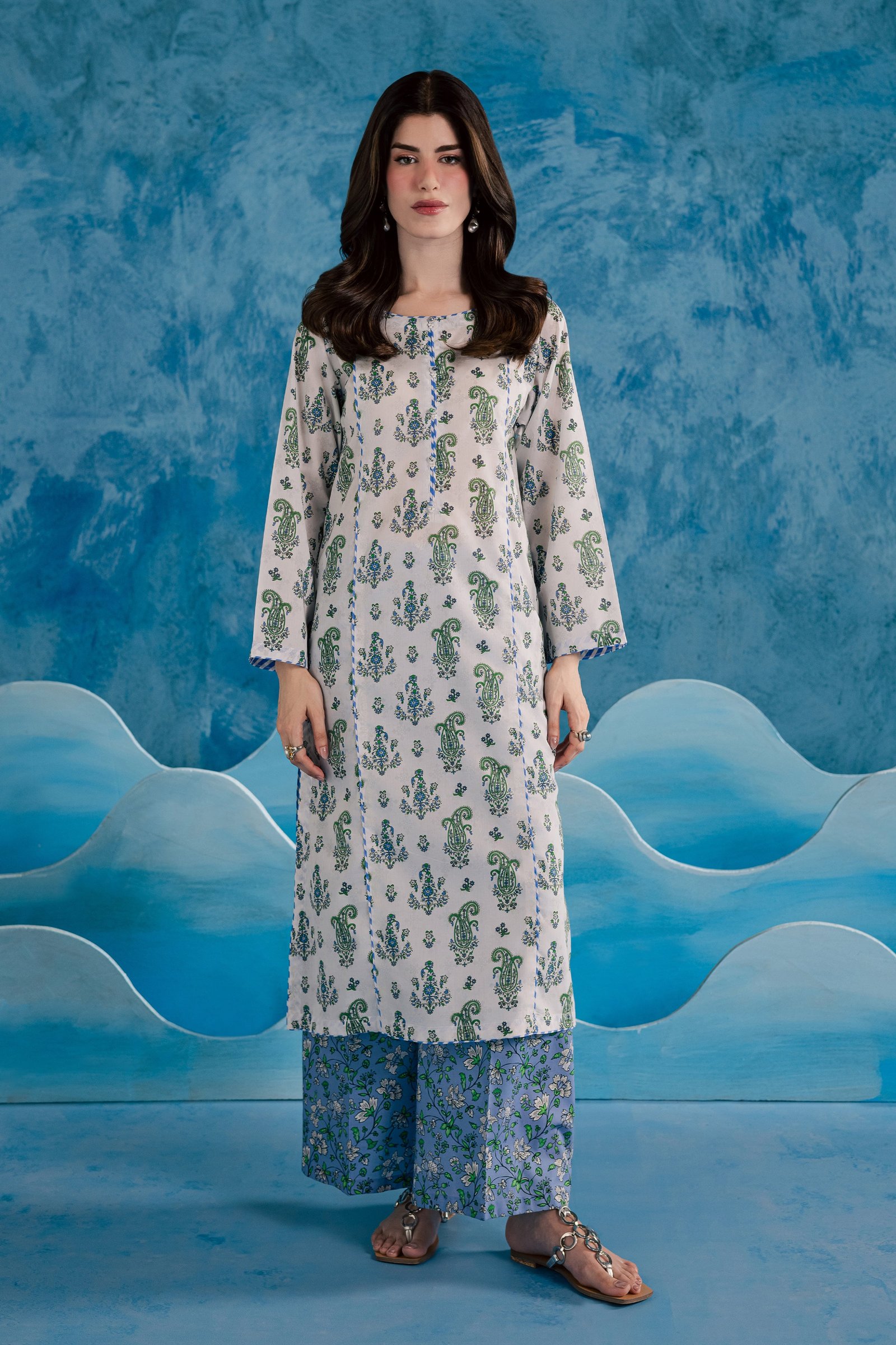 Purple Julie 2Pc - Printed Lawn Dress BATIKSS26 BATIK XS / Off White / Lawn-S / Off White / Lawn-M / Off White / Lawn-L / Off White / Lawn-XL / Off White / Lawn