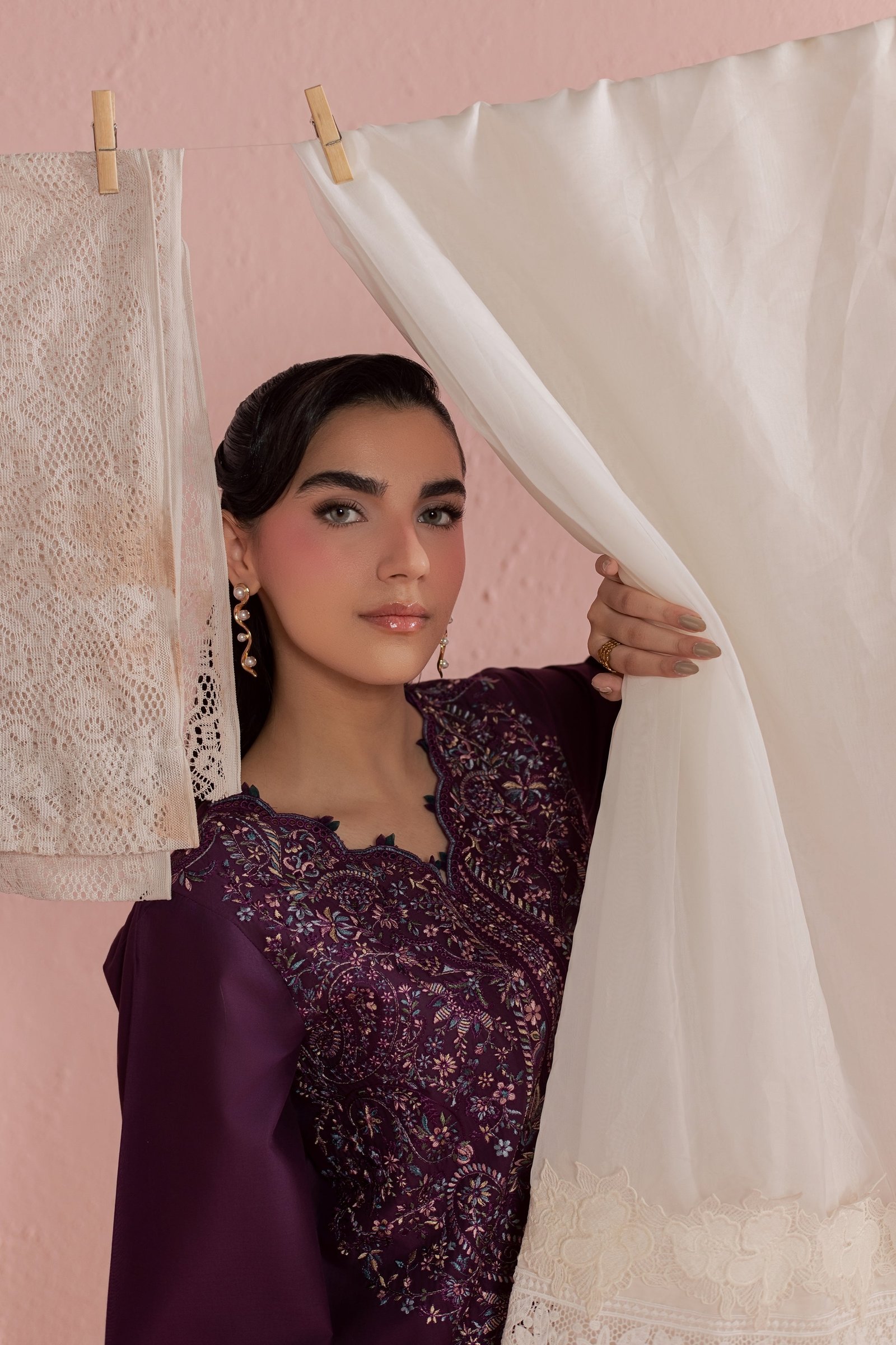  Purple Pop 2Pc - Embroidered Lawn Dress BATIKSS26  BATIK   XS / Sheen Purple / Pima Lawn-S / Sheen Purple / Pima Lawn-M / Sheen Purple / Pima Lawn-L / Sheen Purple / Pima Lawn-XL / Sheen Purple / Pima Lawn
