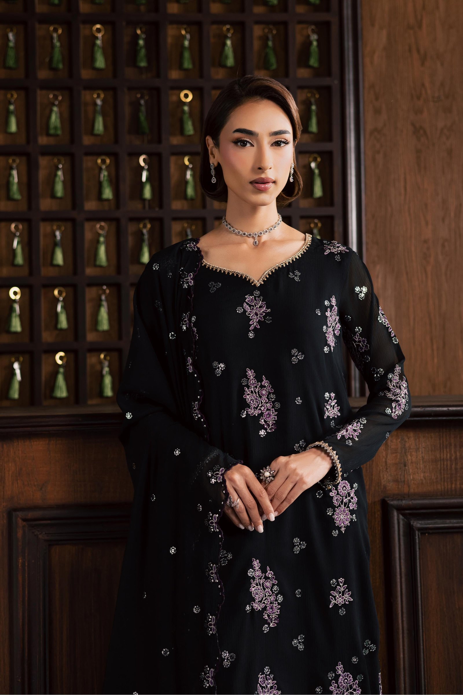 Reef 3Pc - Festive Luxury Formal BATIKEID2026 BATIK XS / Black / Crinkle-S / Black / Crinkle-M / Black / Crinkle-L / Black / Crinkle-XL / Black / Crinkle