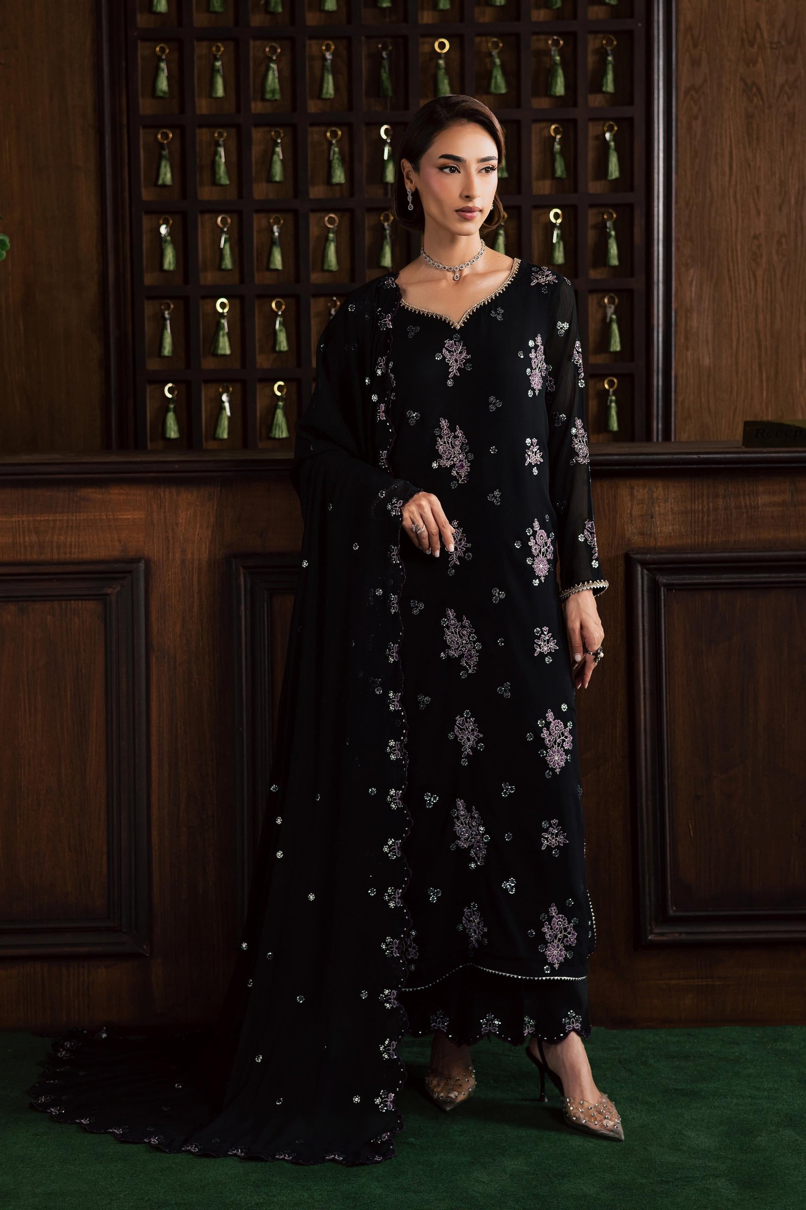 Reef 3Pc - Festive Luxury Formal BATIKEID2026 BATIK XS / Black / Crinkle-S / Black / Crinkle-M / Black / Crinkle-L / Black / Crinkle-XL / Black / Crinkle