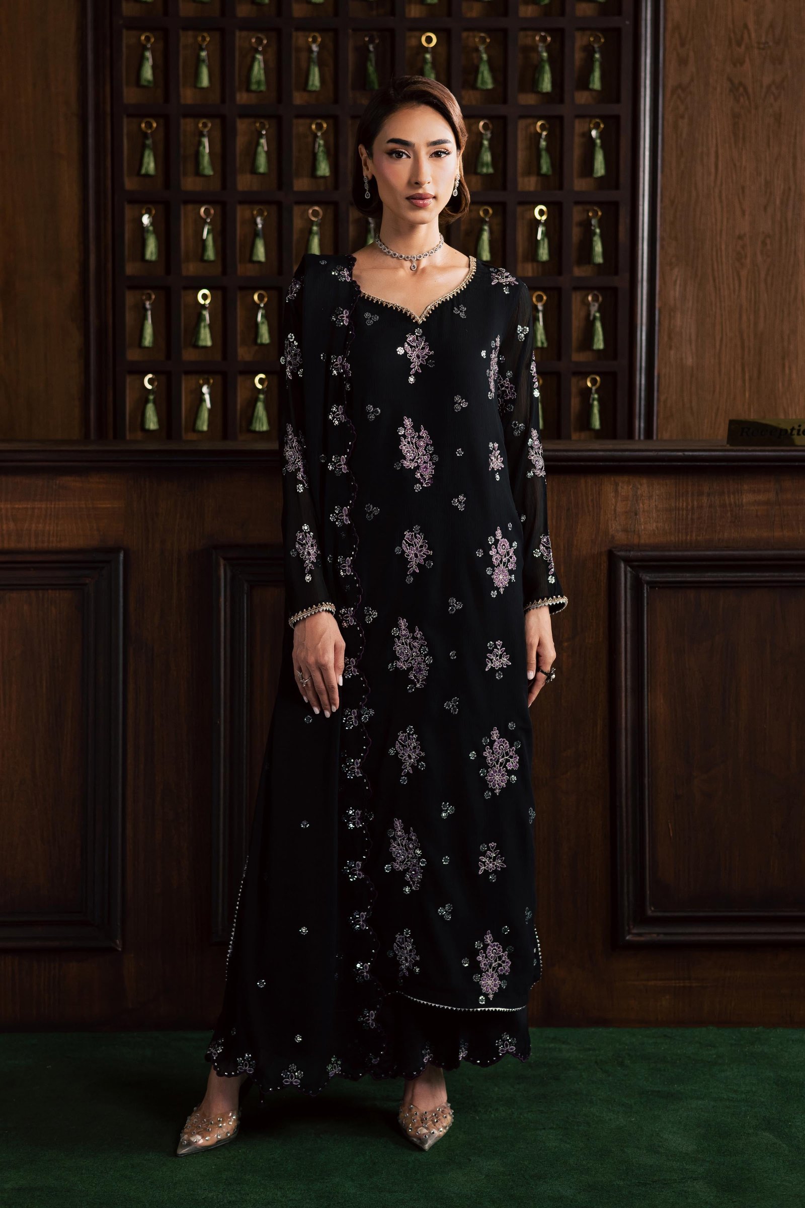 Reef 3Pc - Festive Luxury Formal BATIKEID2026 BATIK XS / Black / Crinkle-S / Black / Crinkle-M / Black / Crinkle-L / Black / Crinkle-XL / Black / Crinkle
