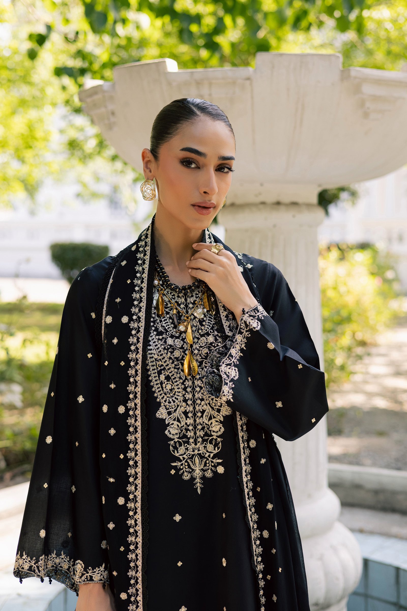Rehel 3Pc - Festive Embroidered Lawn BATIKSS26 BATIK XS / Black / Pima Lawn-S / Black / Pima Lawn-M / Black / Pima Lawn-L / Black / Pima Lawn-XL / Black / Pima Lawn
