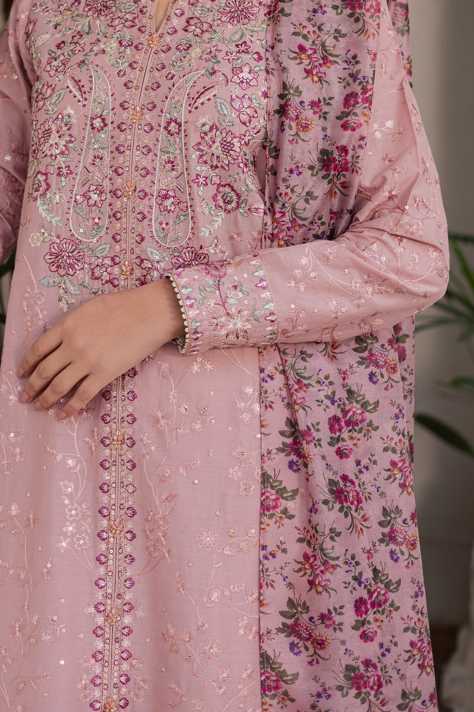 Rimi 3Pc - Festive Embroidered Lawn BATIKEID2026 BATIK XS / Taffy Pink / Pima Lawn-S / Taffy Pink / Pima Lawn-M / Taffy Pink / Pima Lawn-L / Taffy Pink / Pima Lawn-XL / Taffy Pink / Pima Lawn