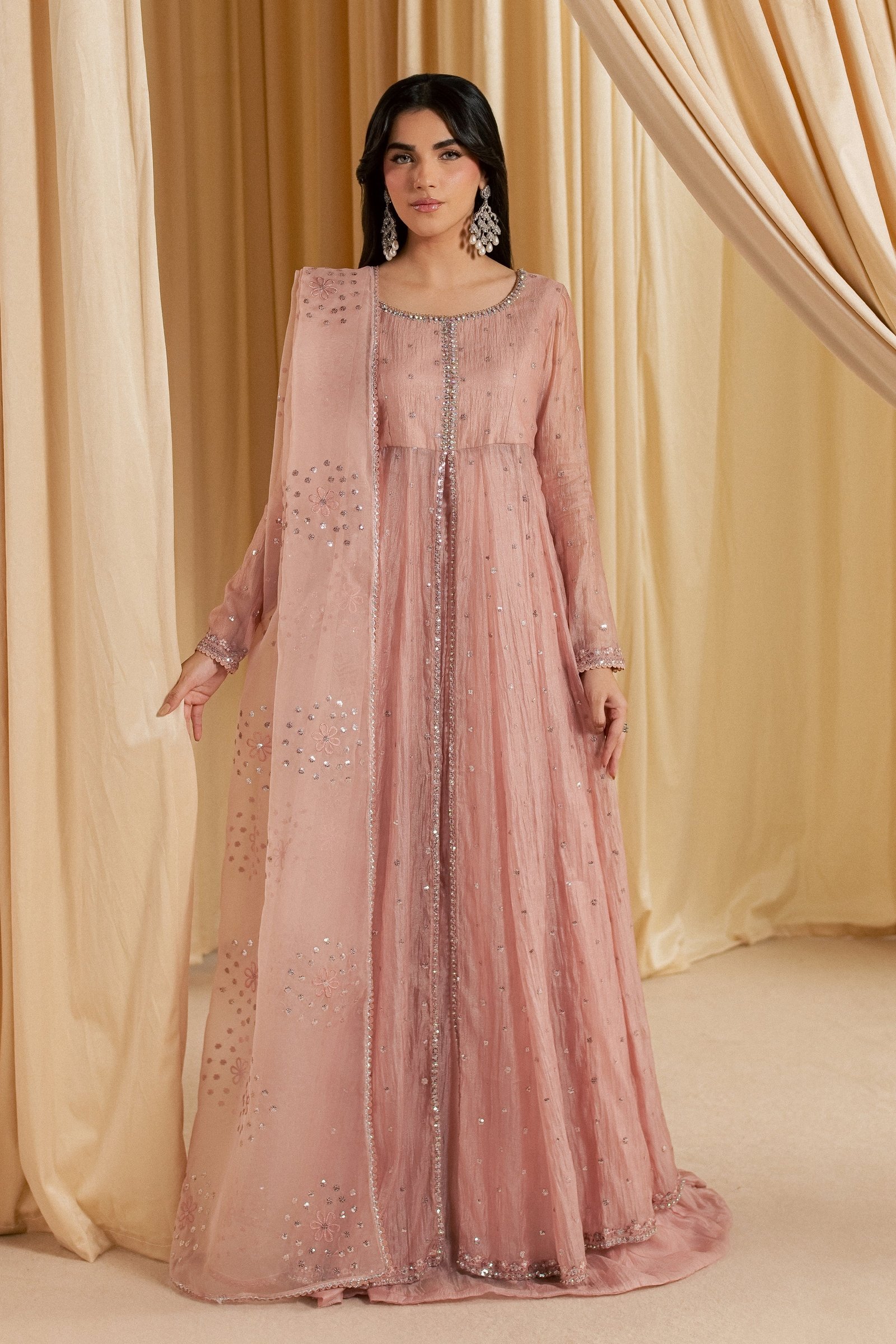 Roselle 3Pc - Festive Luxe Pret STUDIOLUXEAUG26 BATIK S / Rose Pink / Tissue Silk