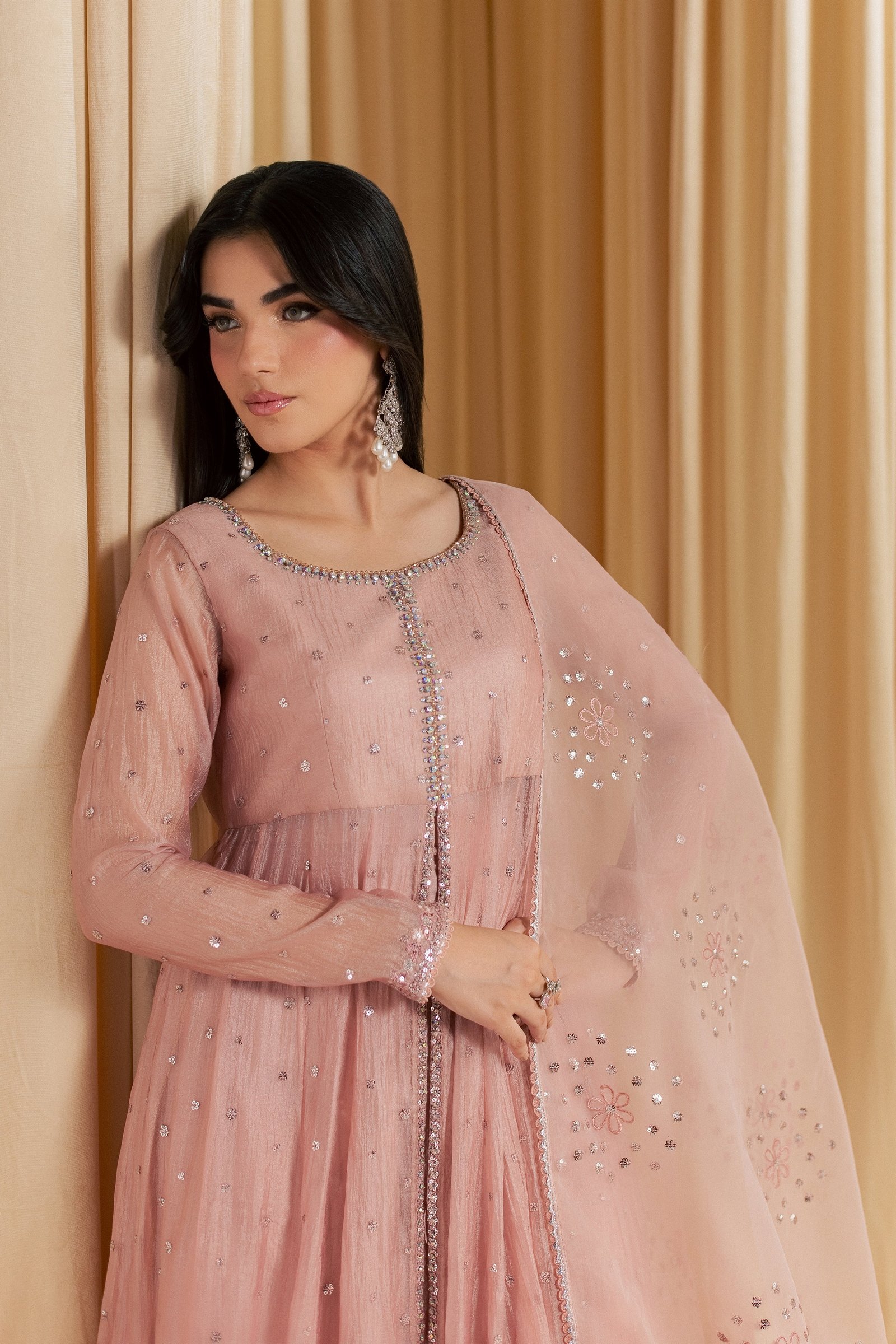 Roselle 3Pc - Festive Luxe Pret STUDIOLUXEAUG26 BATIK S / Rose Pink / Tissue Silk