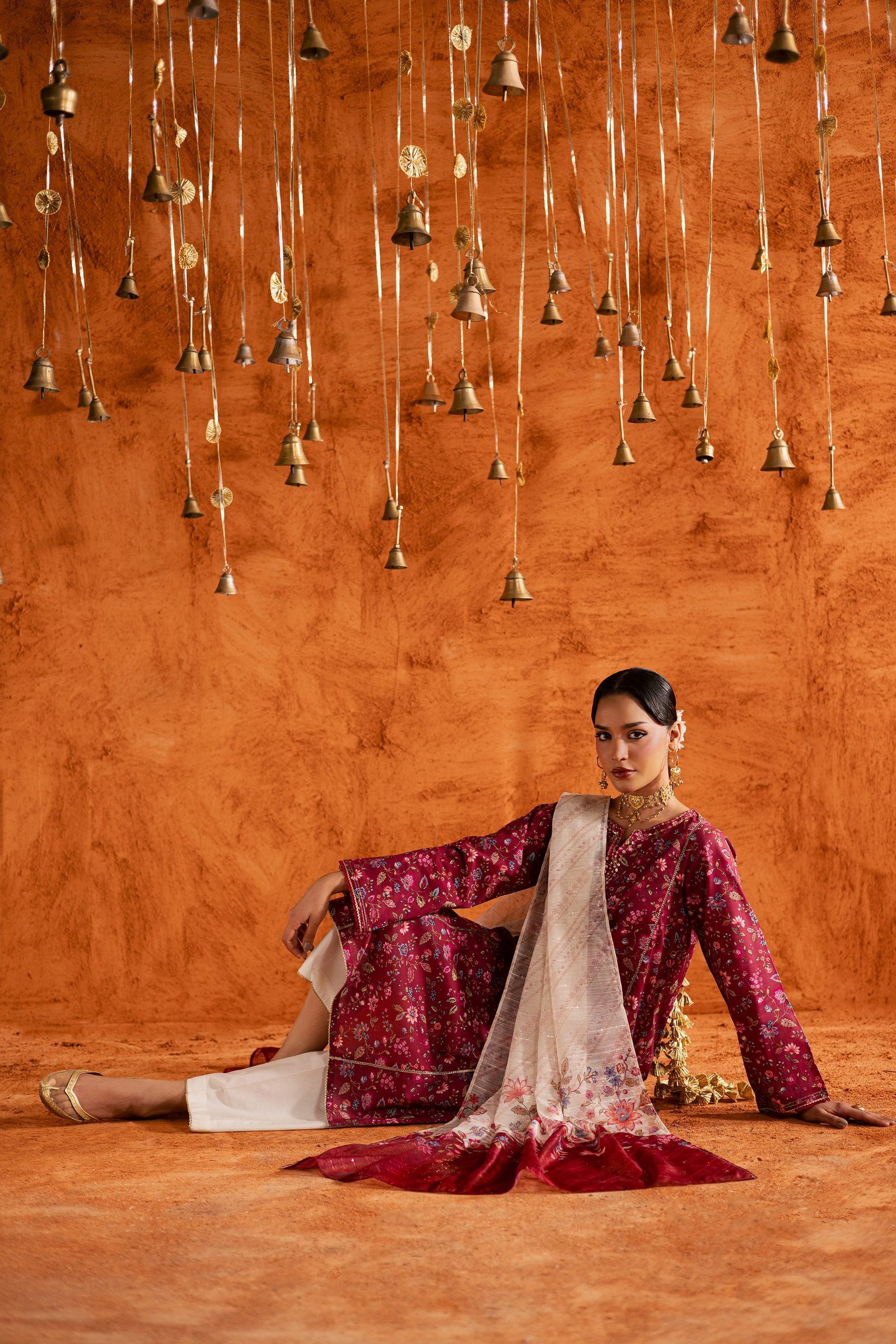  Roseshell 3Pc - Printed Lawn Dress BATIKEID2026  BATIK   XS / Red / Lawn-S / Red / Lawn-M / Red / Lawn-L / Red / Lawn-XL / Red / Lawn