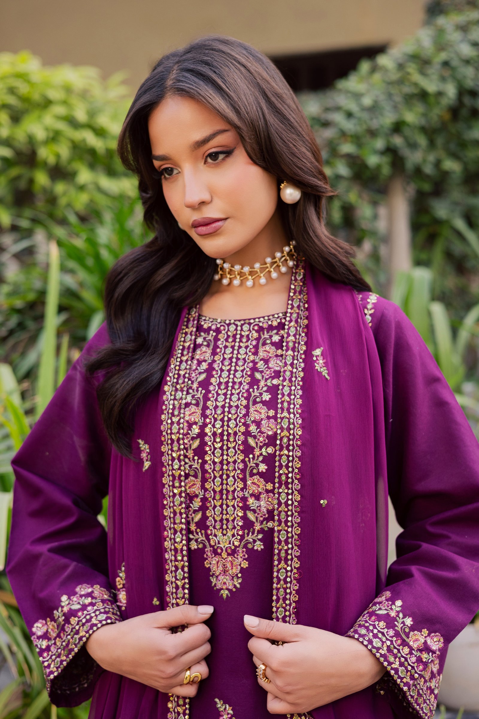  Ruby Rosa 3Pc - Embroidered Khaddar Dress BATIK WINTER PRET 2025  BATIK   XS / Dark Purple / Khaddar-S / Dark Purple / Khaddar-M / Dark Purple / Khaddar-L / Dark Purple / Khaddar-XL / Dark Purple / Khaddar
