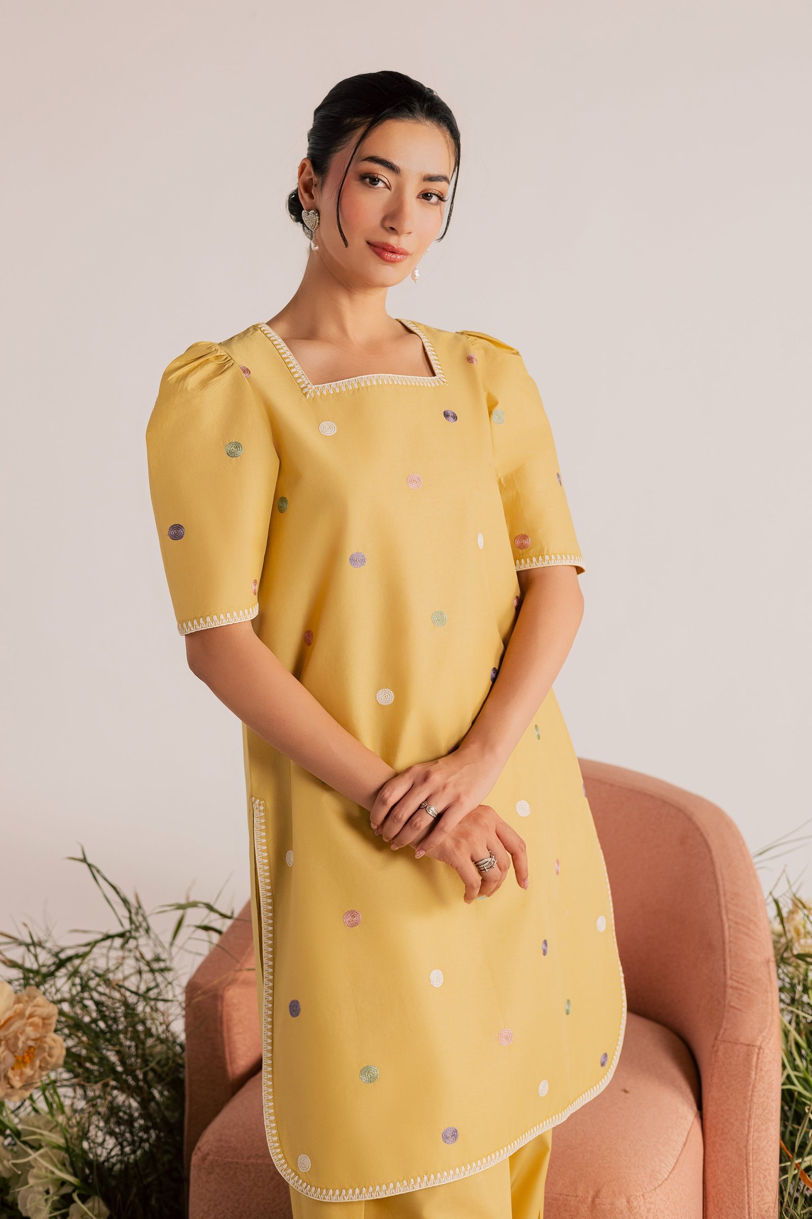 Sabz 2Pc - Embroidered Lawn Dress EverydayEdit26 BATIK XS / Bee Yellow / Pima Lawn-S / Bee Yellow / Pima Lawn-M / Bee Yellow / Pima Lawn-L / Bee Yellow / Pima Lawn-XL / Bee Yellow / Pima Lawn