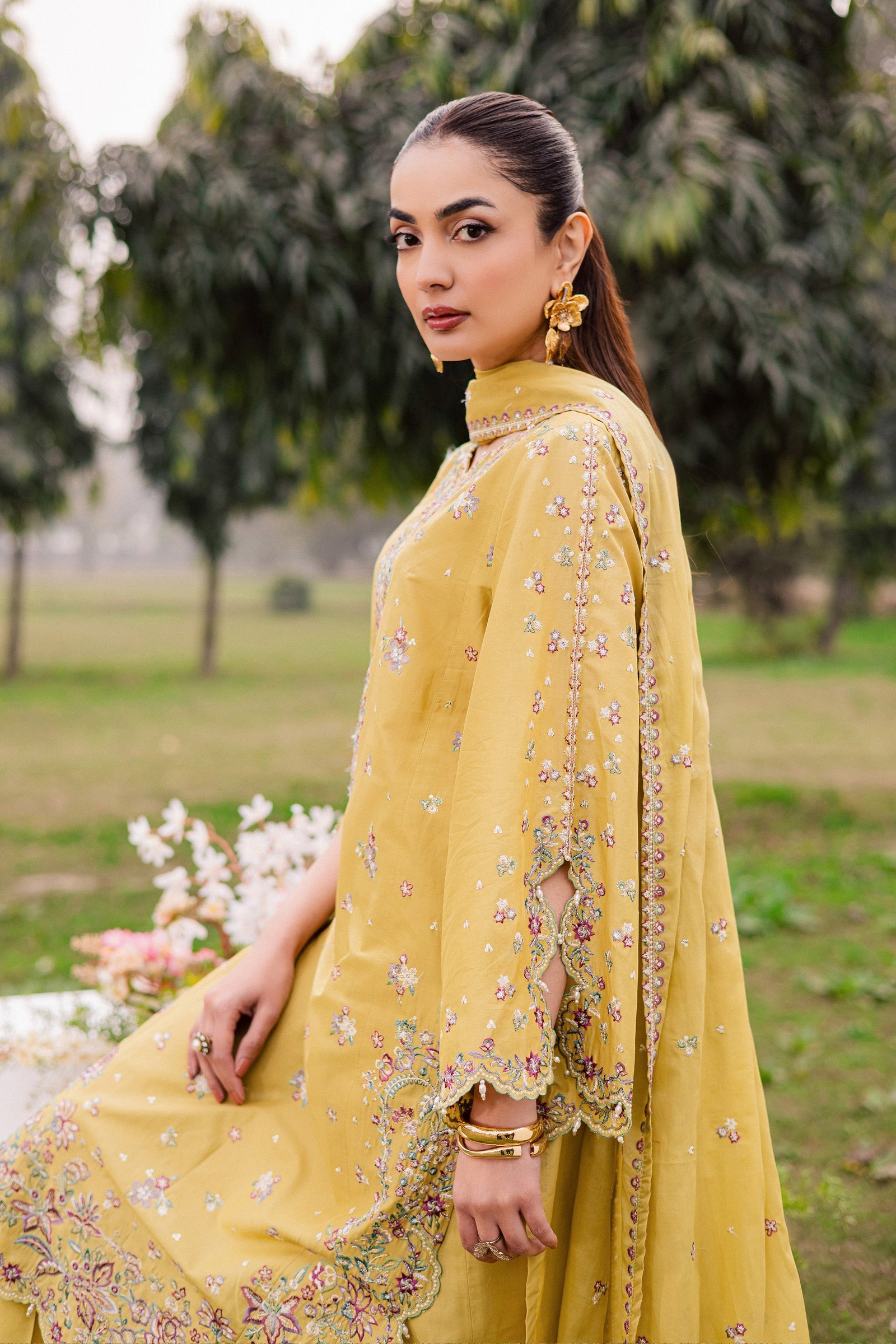 Salwah 3Pc - Festive Embroidered Lawn BATIKEID2026 BATIK XS / Lime Green / Pima Lawn-S / Lime Green / Pima Lawn-M / Lime Green / Pima Lawn-L / Lime Green / Pima Lawn-XL / Lime Green / Pima Lawn